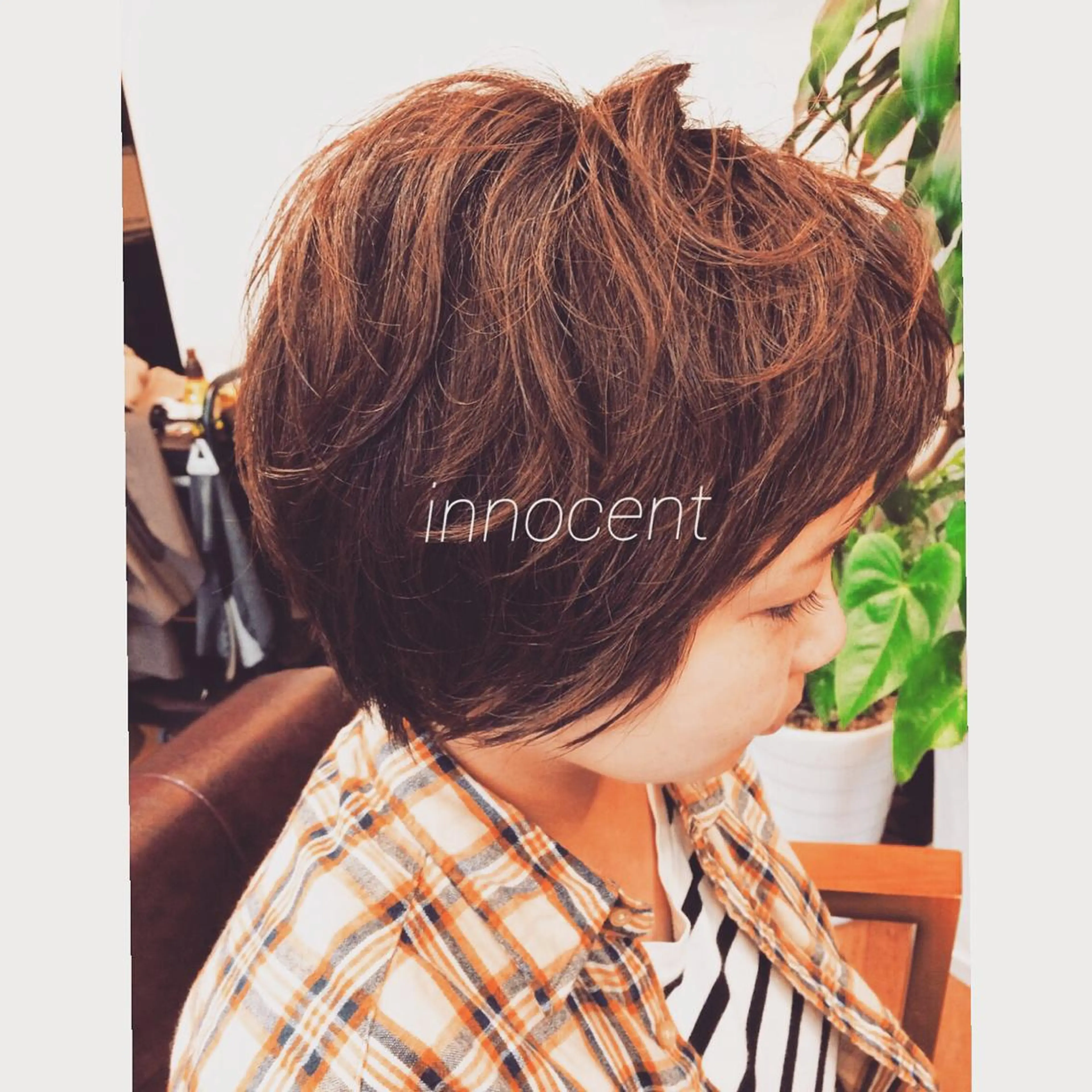 ショート ショートレイヤー レイヤーカット ショートヘア innocent×hairdesign所属・hamada ikumiのヘアスタイル