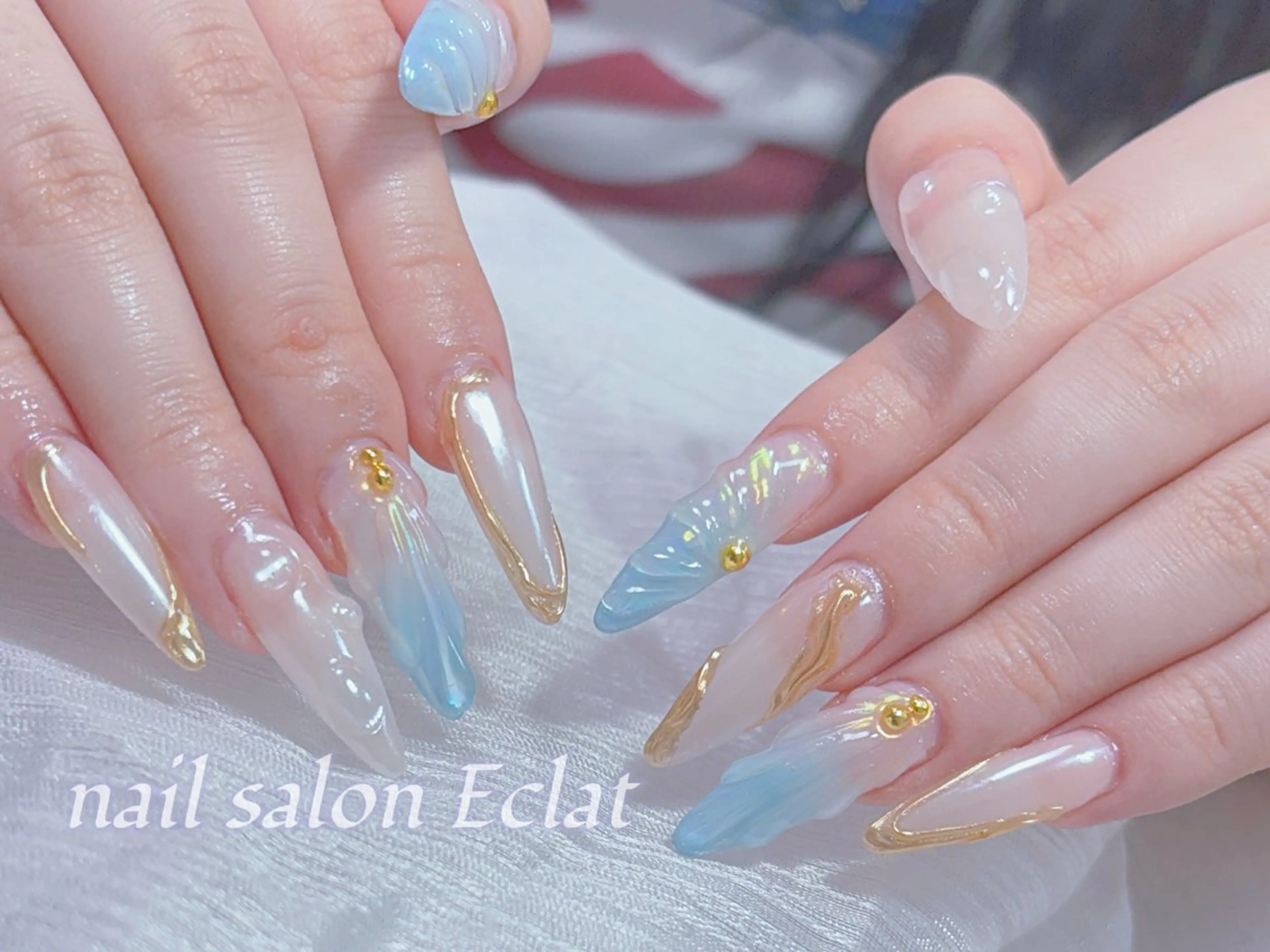 ネイル ハンドネイル ネイルサロンエクラ 🫧Shizukaのネイルデザイン