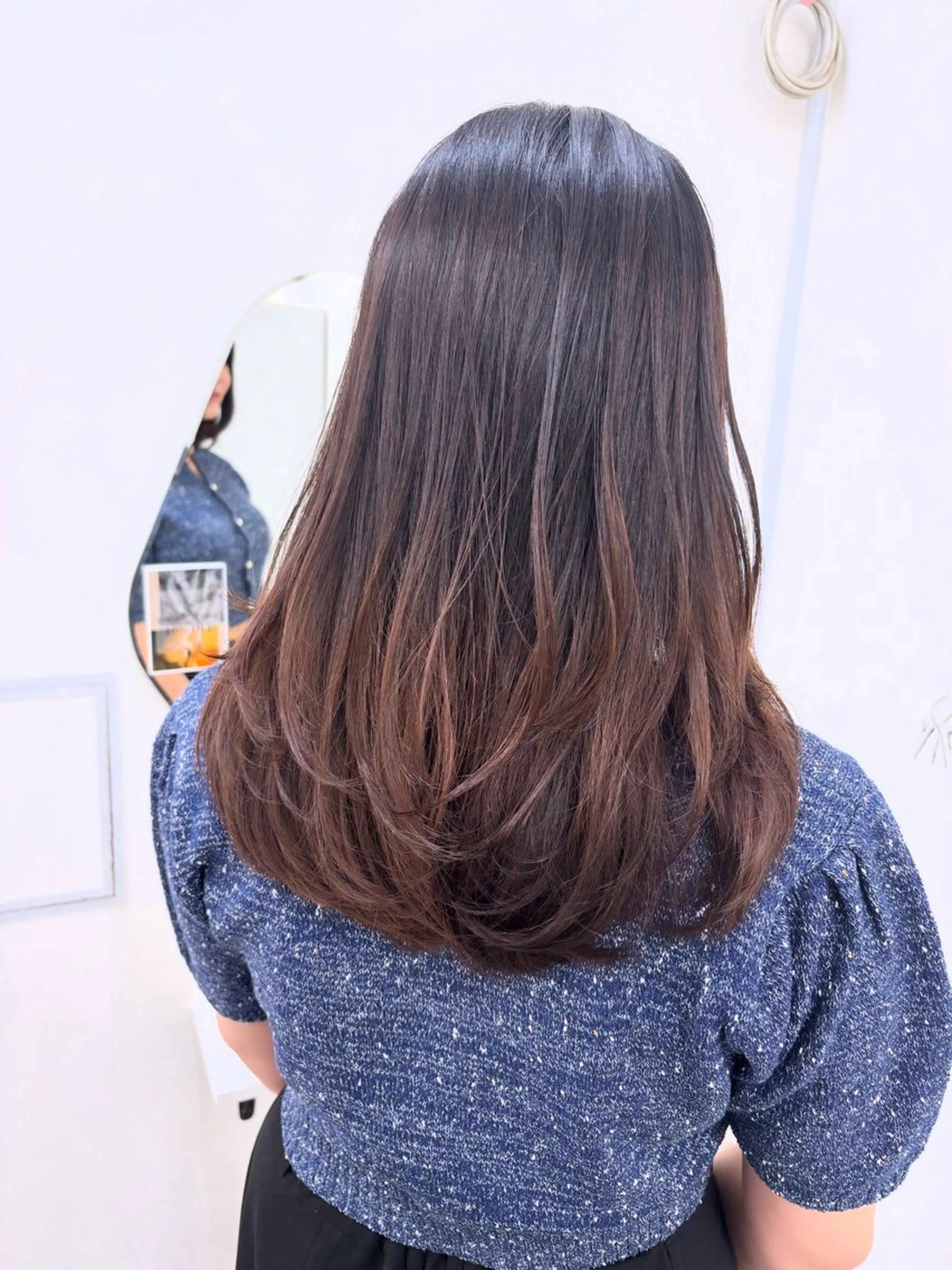 セミロング カラー カット ヘアカラー トリートメント 似合わせ美髪ヘア✨ 天王寺．阿倍野🌈のヘアスタイル