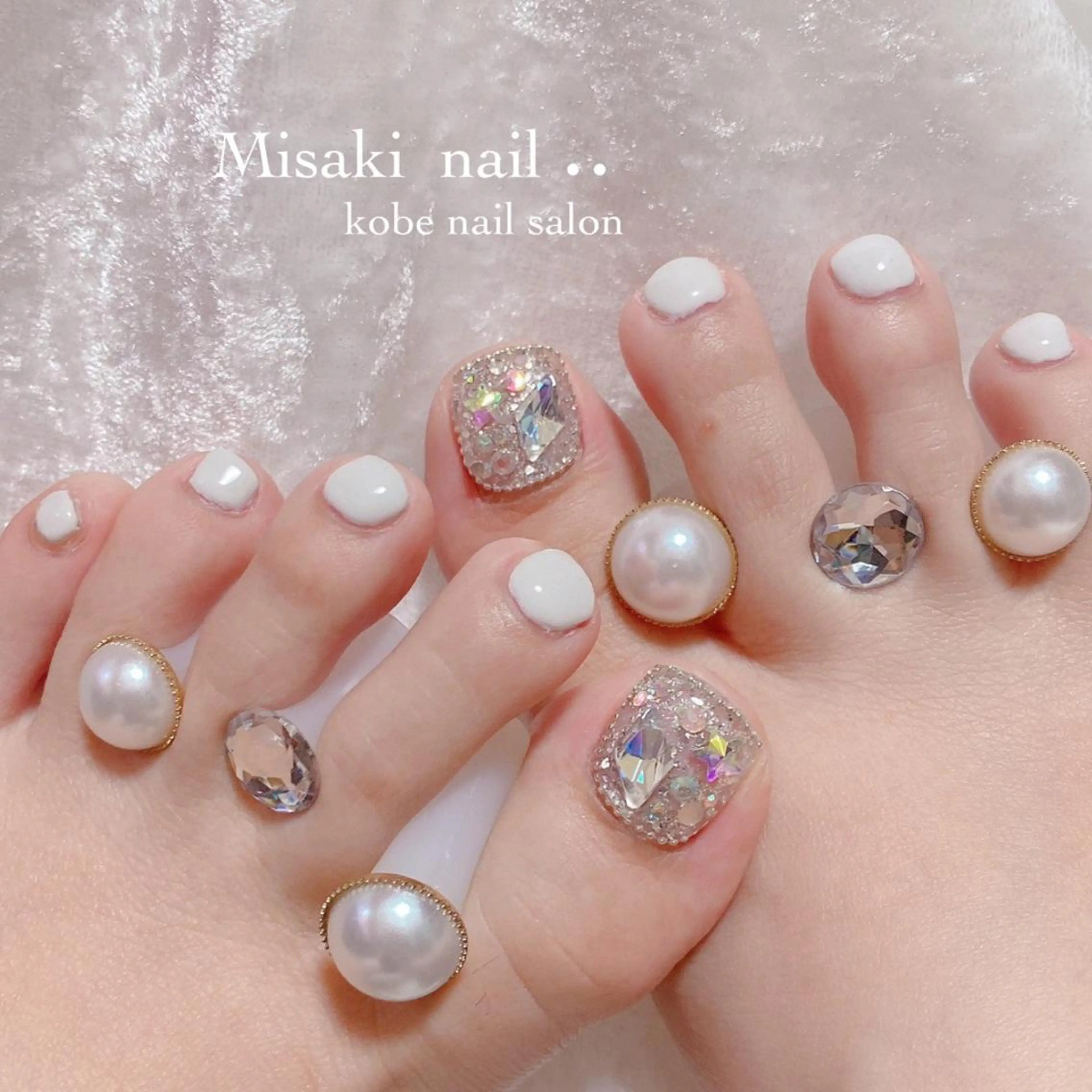 ネイル 韓国ネイル ワンホンネイル フットネイル nailsalon miinailsのネイルデザイン