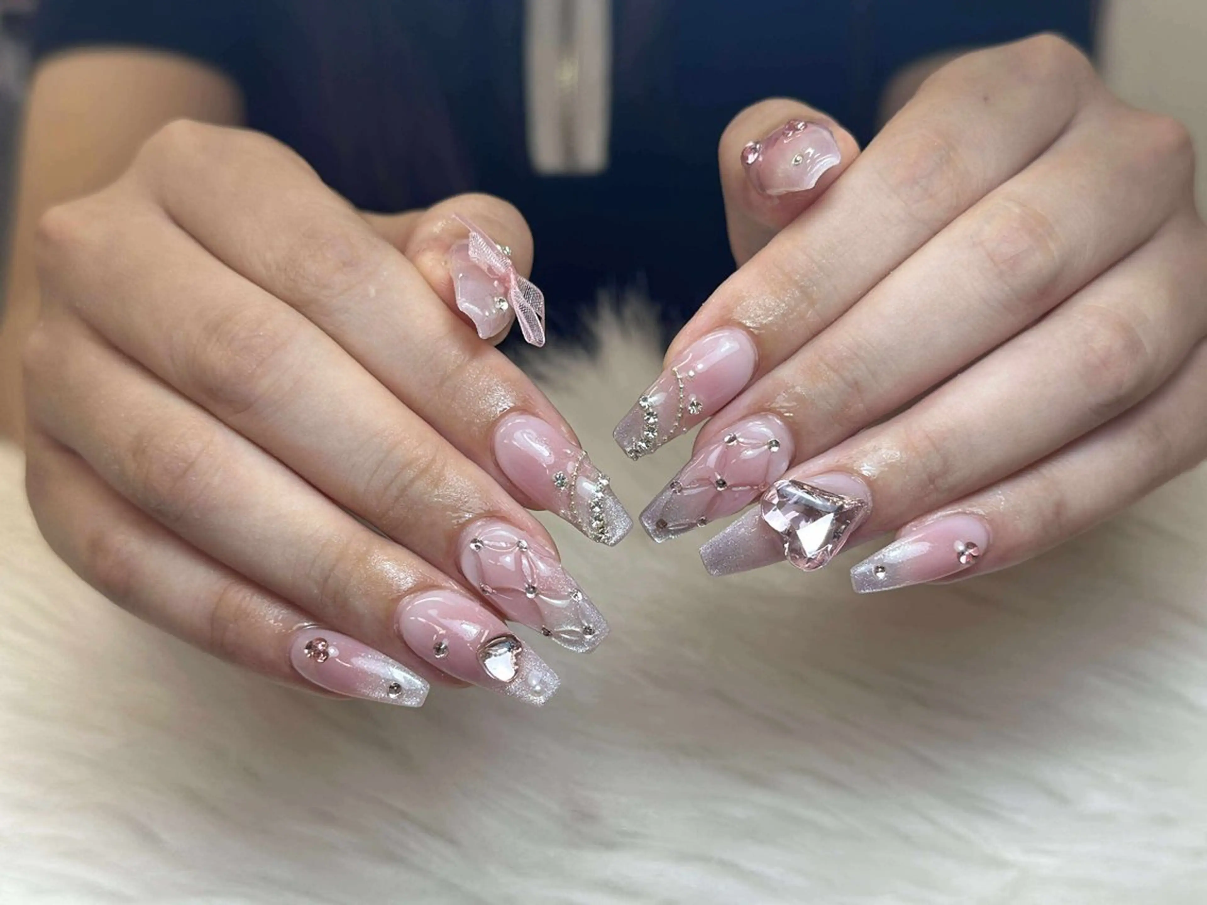 ネイル アートネイル 成人式 ジェルネイル ニュアンスネイル 夏ネイル NIE MoMoのネイルデザイン