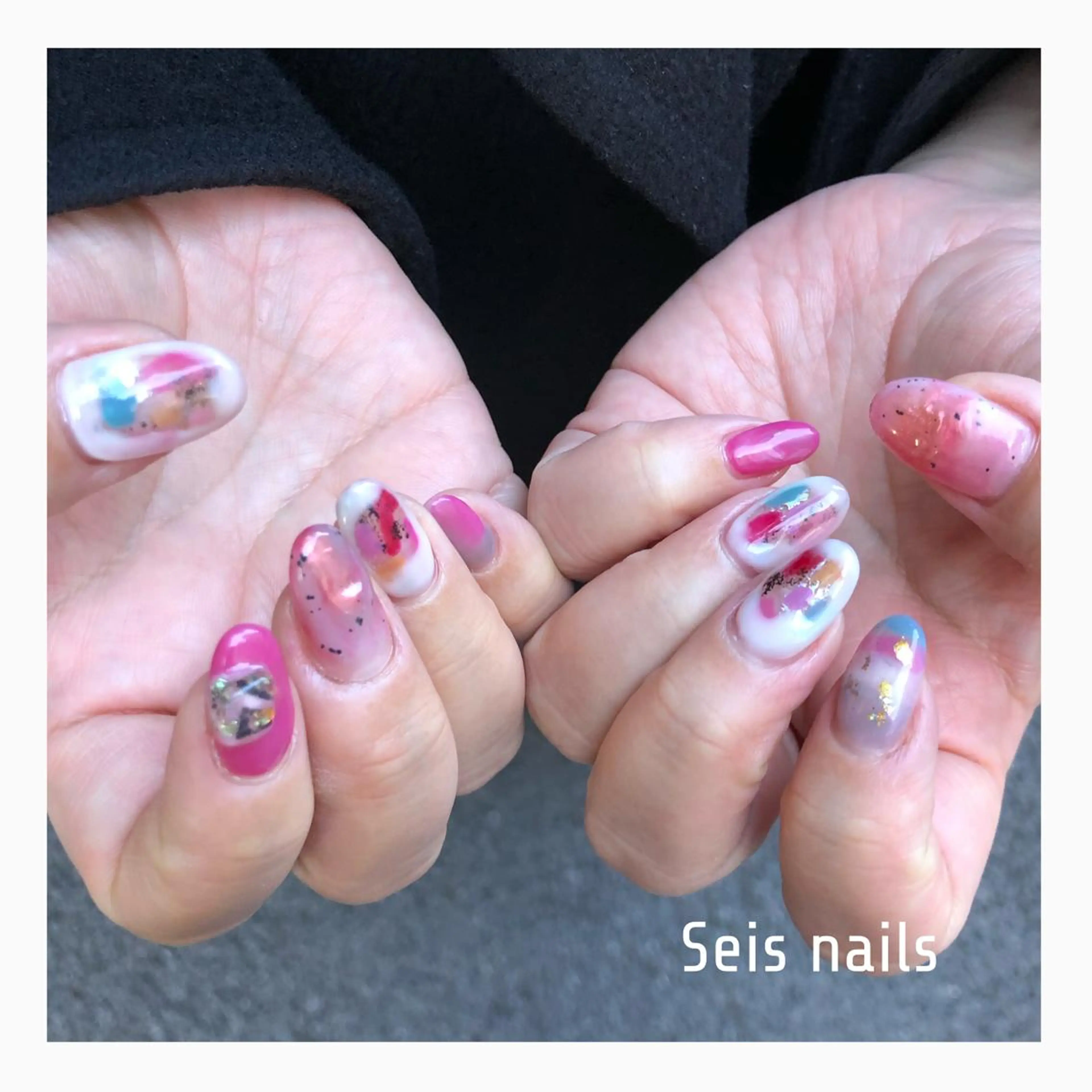 ネイル 成人式 フットネイル メンズネイル ハンドネイル Seis Shihoのネイルデザイン