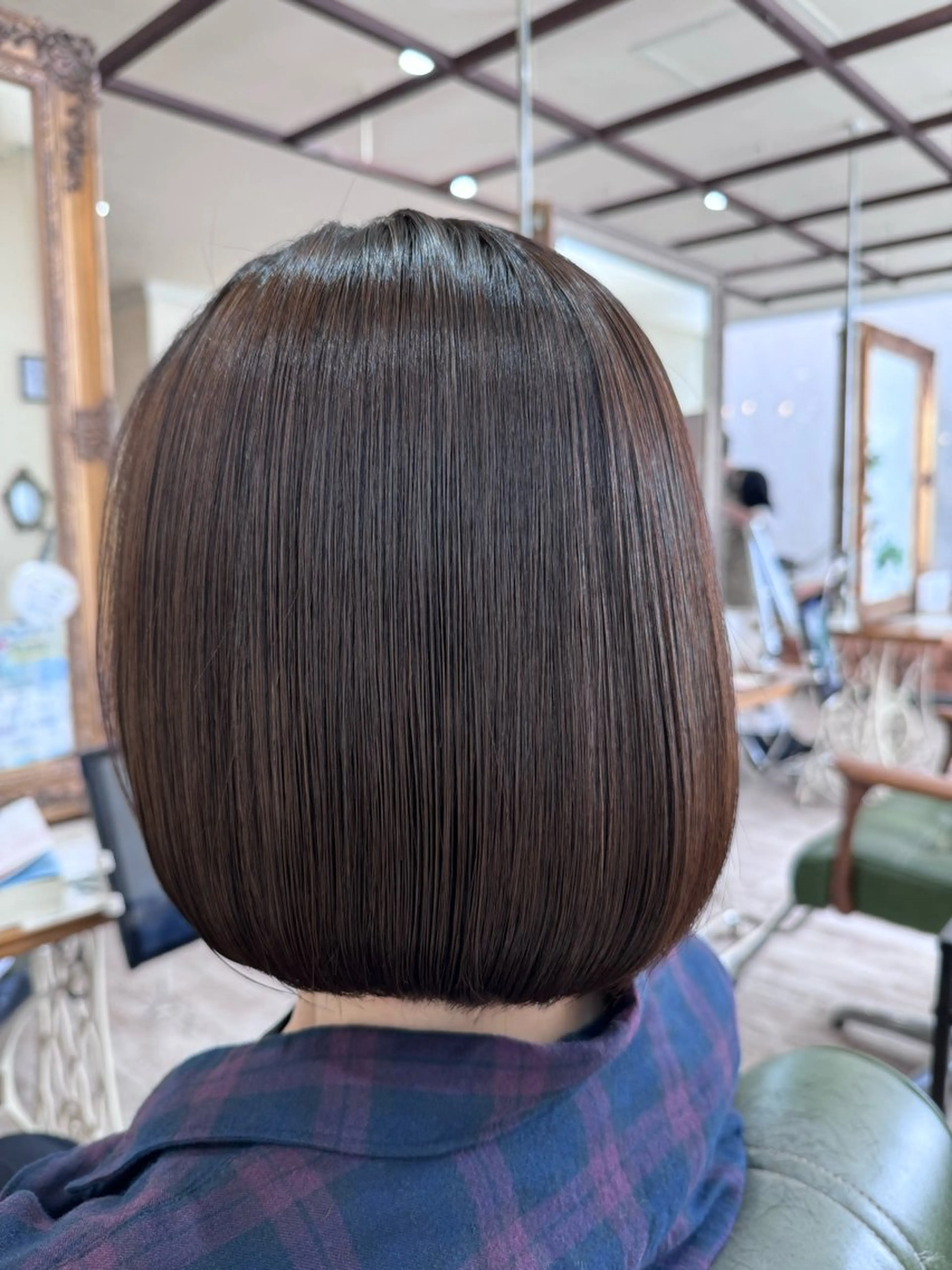 ミディアム カラー ボブ 髪質改善 カット ヘアカラー 縮毛矯正 トリートメント 新越谷noble店長 松本拓也▶◀*.のヘアスタイル