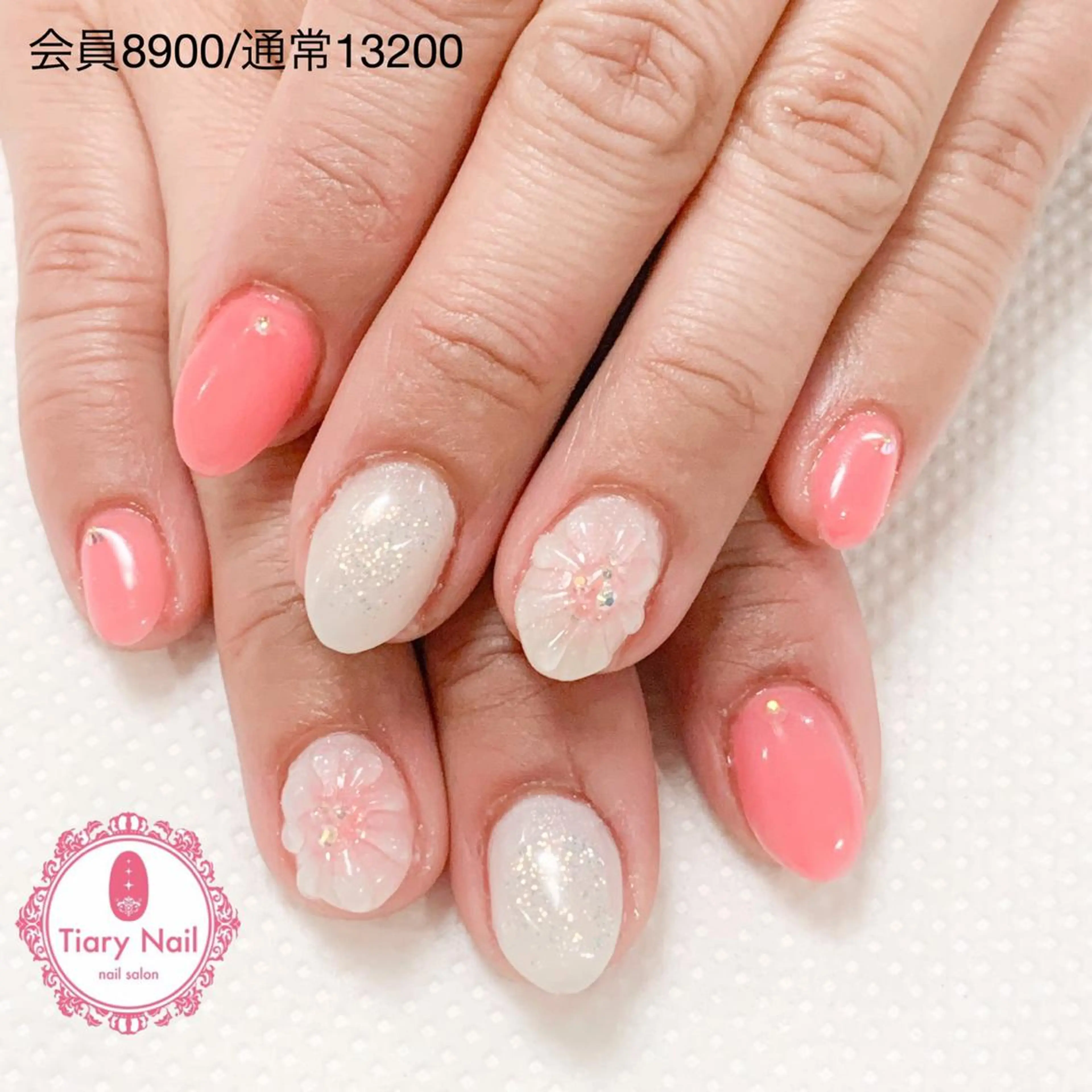 ネイル 桜ネイル 長さ出し オフィスネイル スカルプネイル シンプルネイル 💗🪽Tiary Nail🪽💗のネイルデザイン
