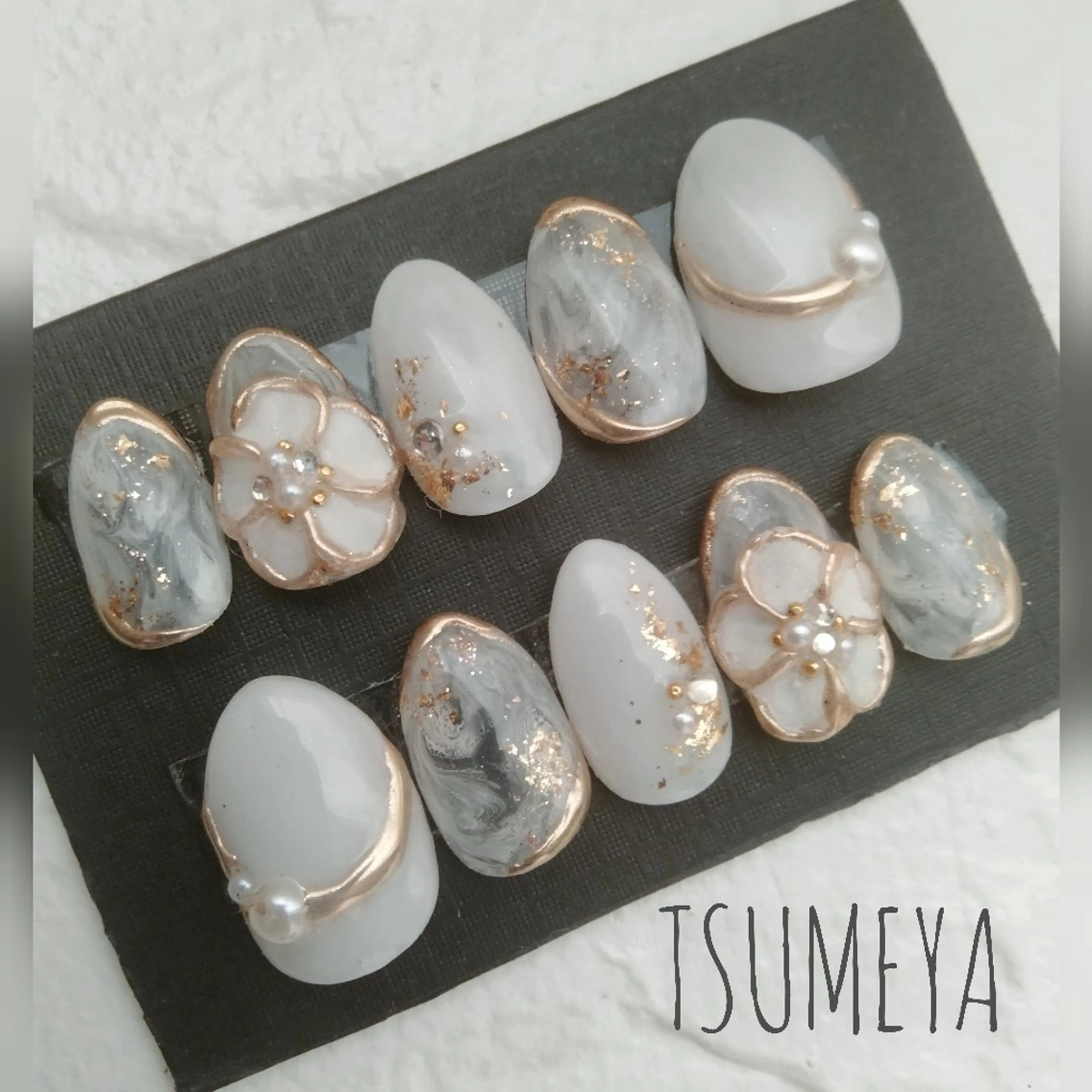 ネイル 成人式 ネイルチップ ブライダルネイル _TSUMEYA _のネイルデザイン