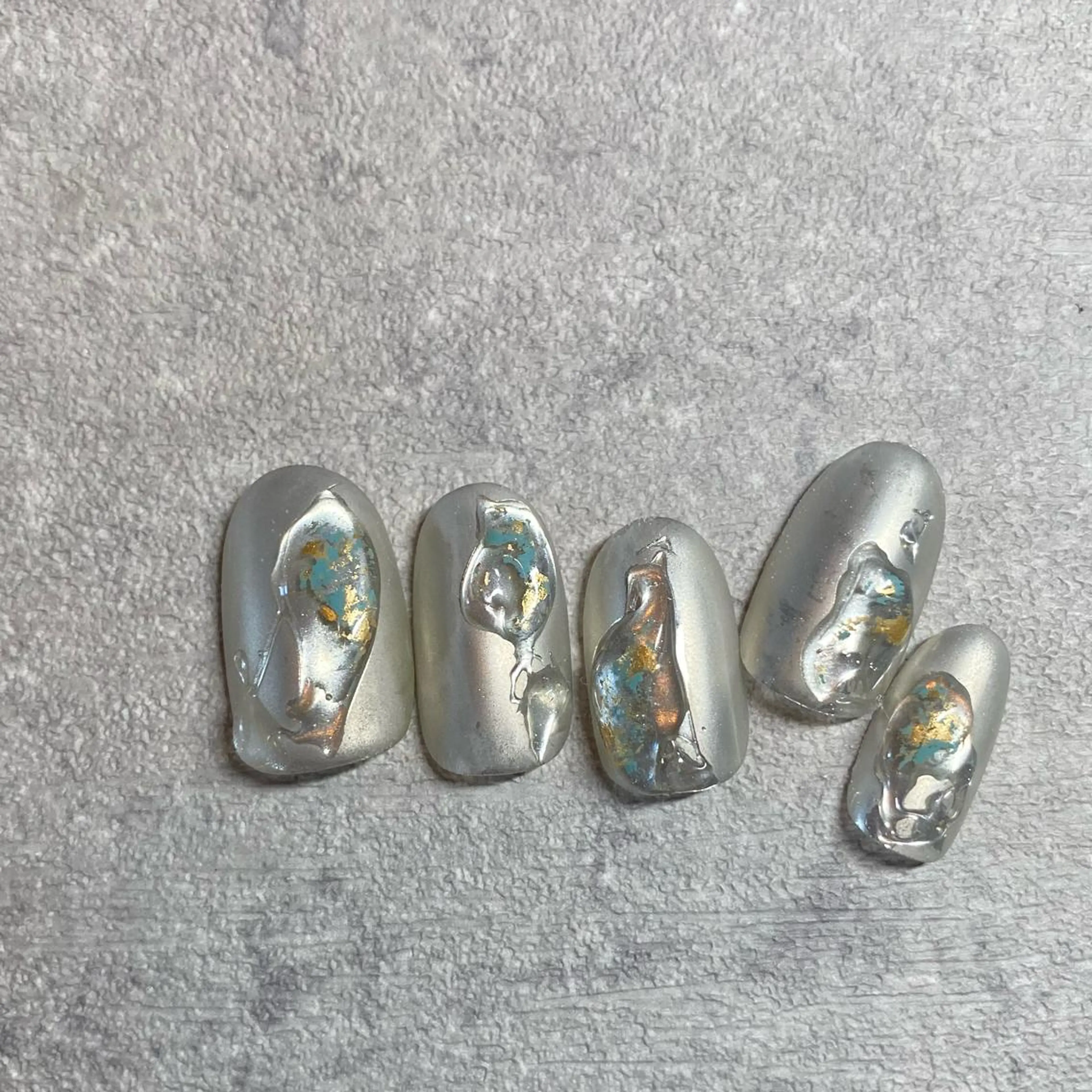 ネイル アートネイル フットネイル ニュアンスネイル 冬ネイル 山田 貴子のネイルデザイン