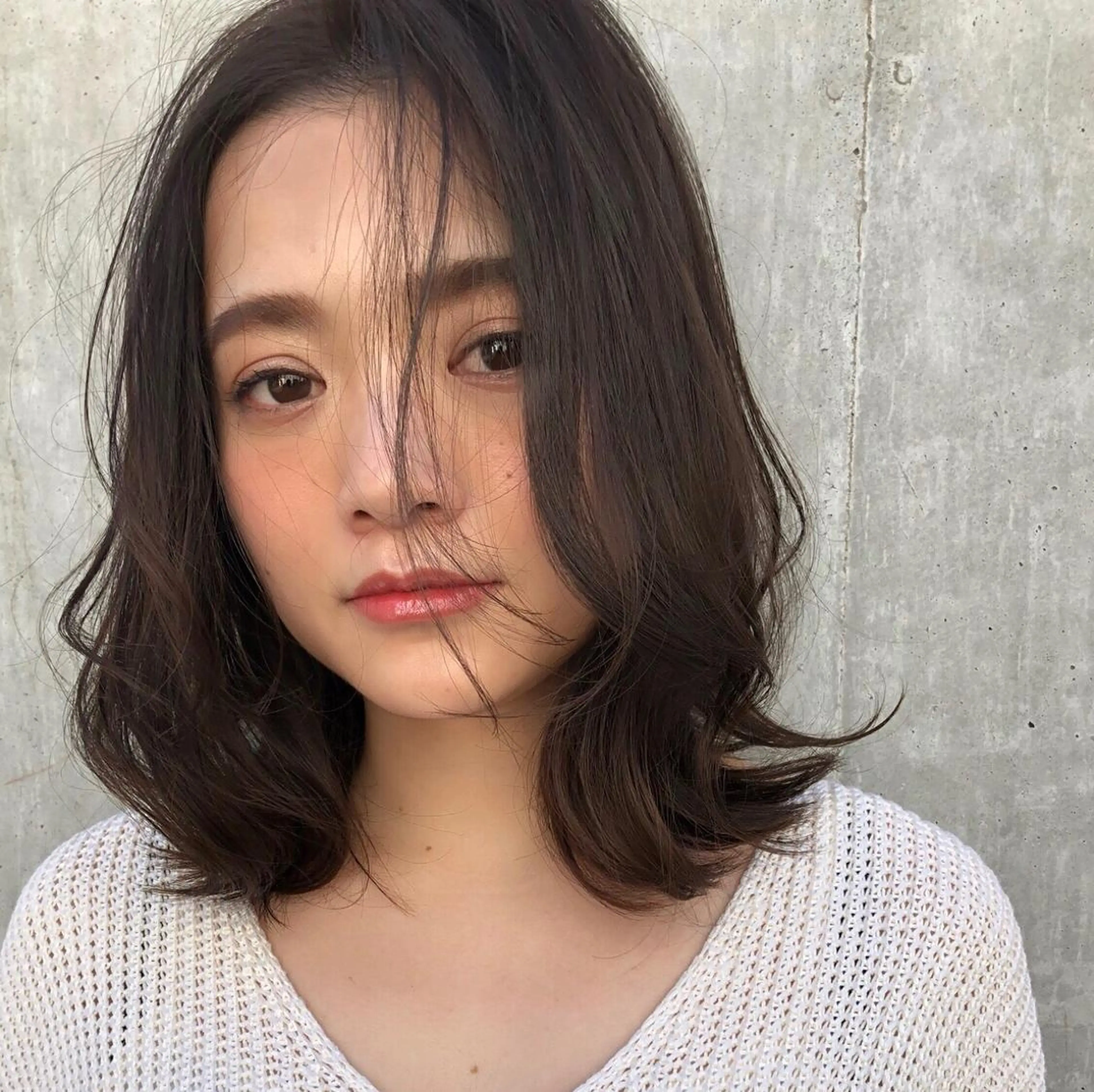 ミディアム カラー パーマ ベージュカラー 透明感カラー 💫期間限定価格💫 似合わせカット🧚のヘアスタイル