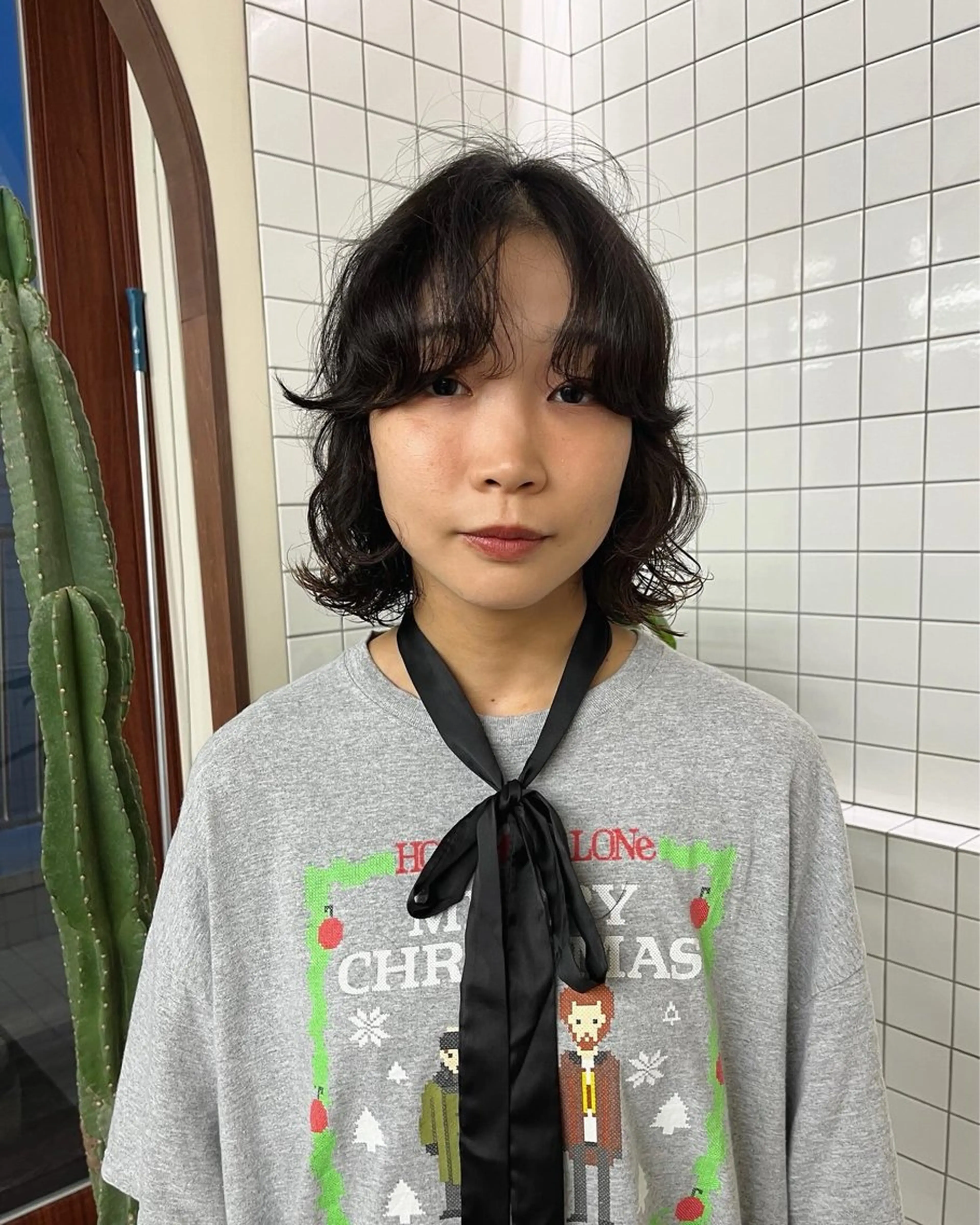 ショート パーマ ニュアンスパーマ カット パーマ ボブパーマ/パーマ ウルフパーマのヘアスタイル