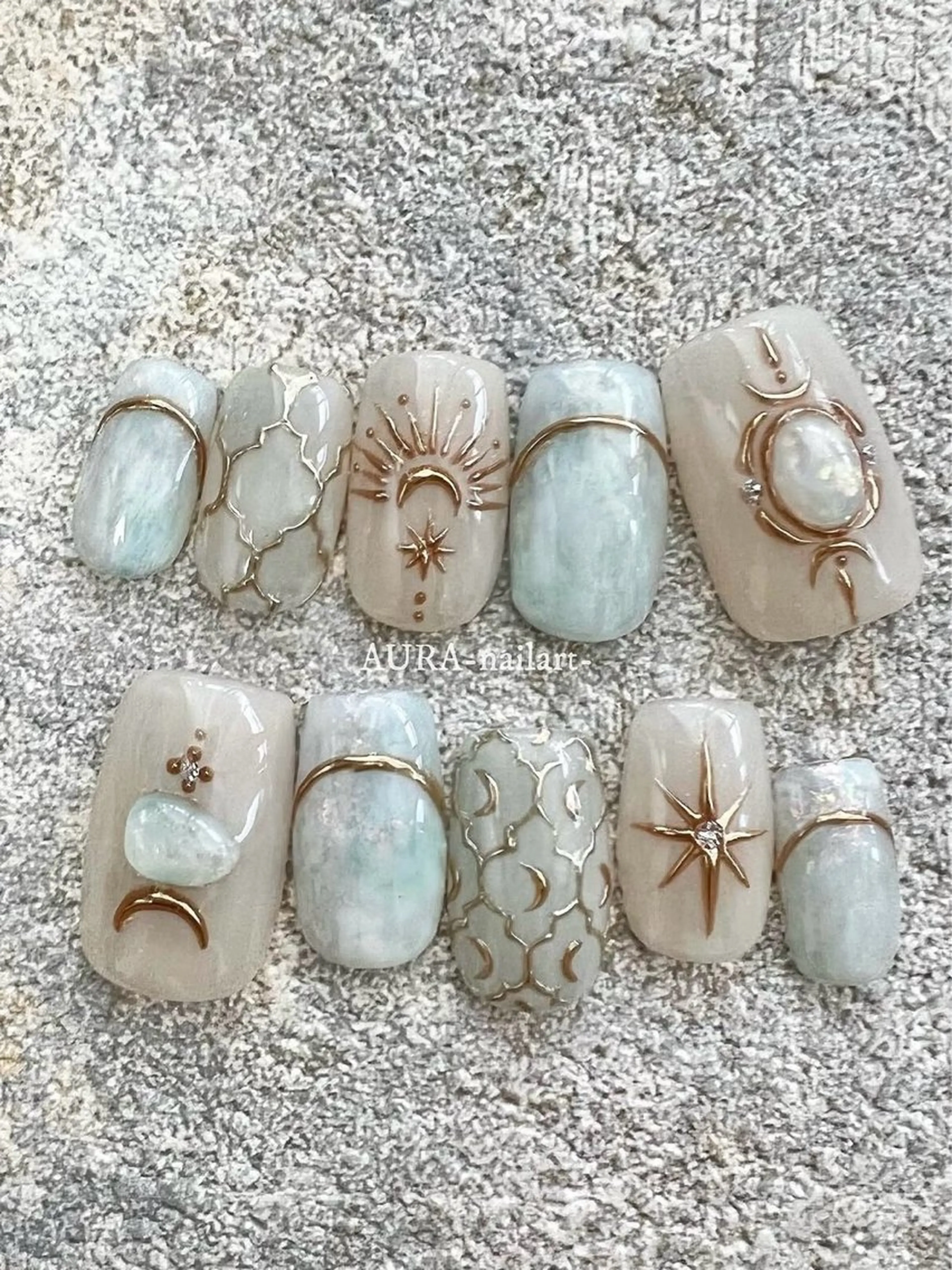 ネイル ハンドネイル AURA nailartのネイルデザイン