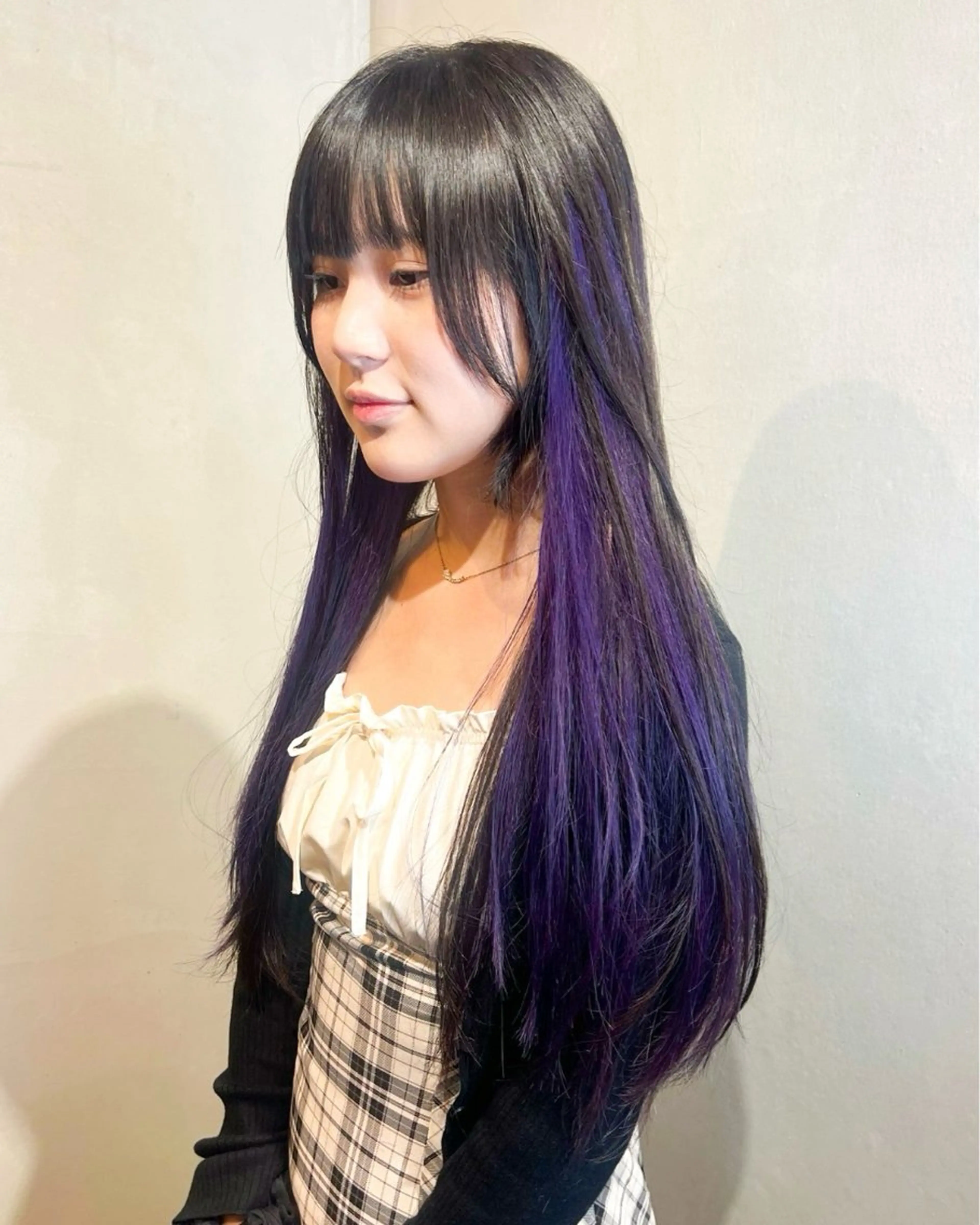 ロング カラー カット ヘアカラー トリートメント Aya/四条烏丸/ インナーカラーのヘアスタイル