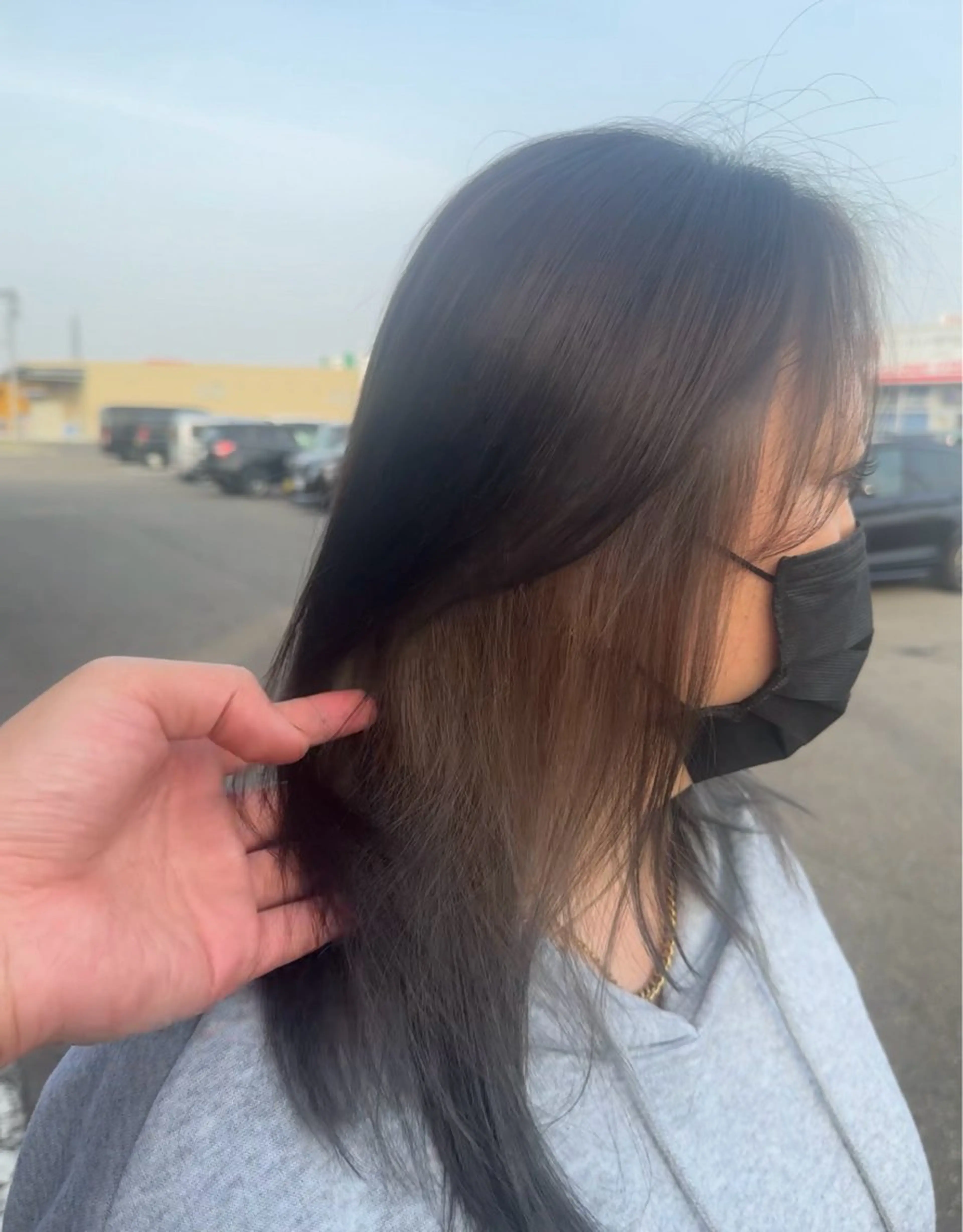 セミロング 村松　和磨/ケアブ リーチ/メンズパーマのヘアスタイル