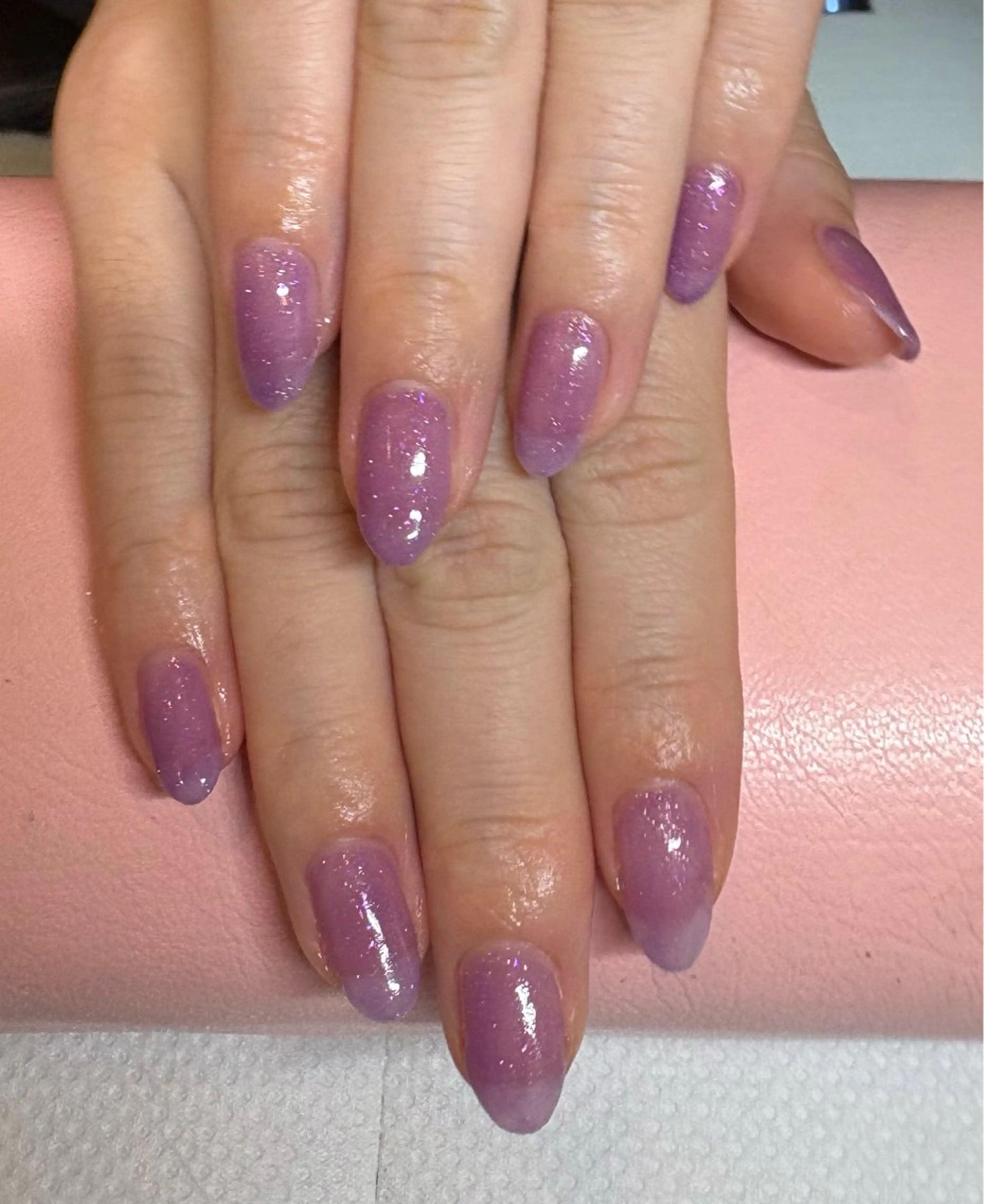 ネイル ラメ(グリッター) ワンカラーネイル 松本 リオナのネイルデザイン