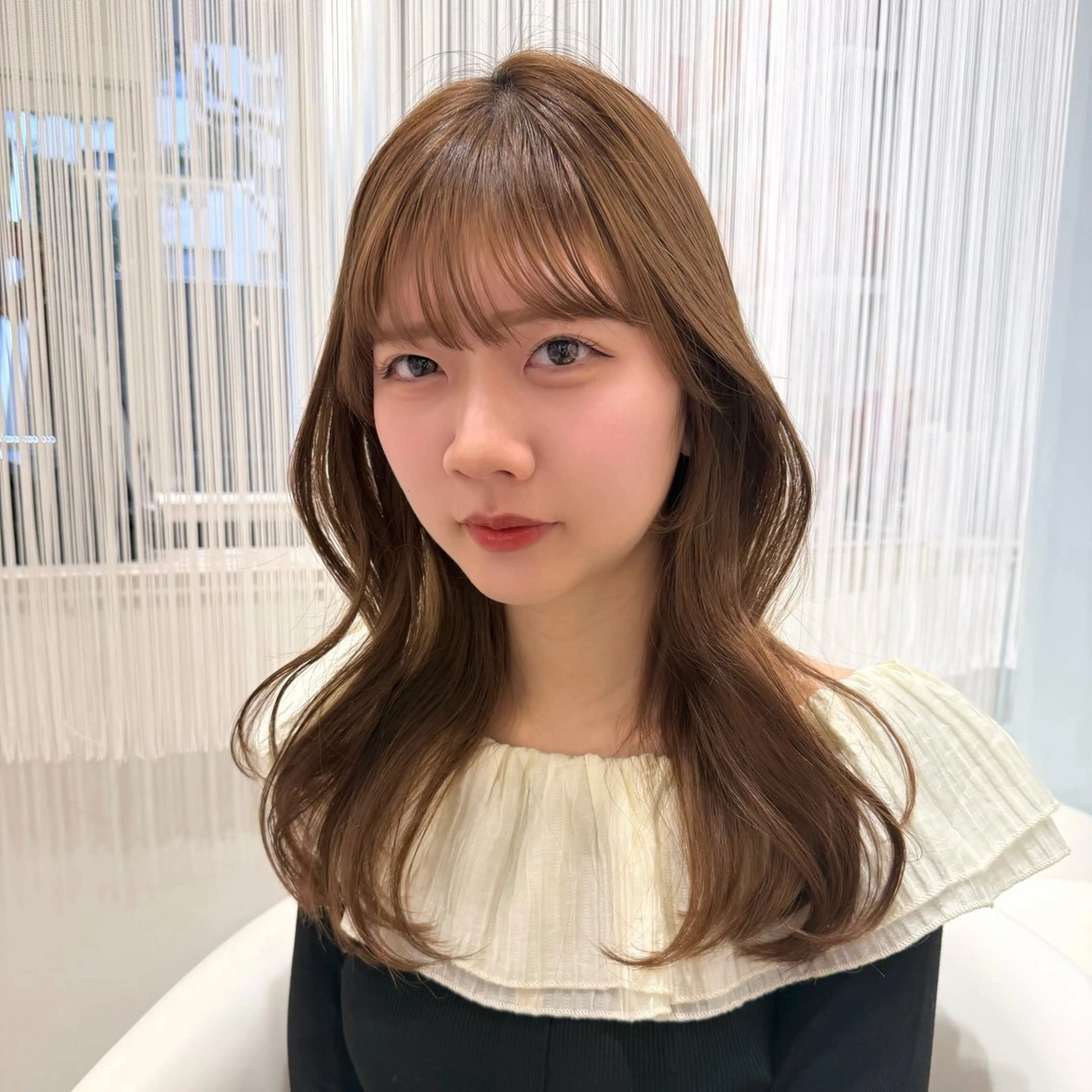 セミロング カラー ヘアカラー ParveMix 🩶🫧入江 香名のヘアスタイル