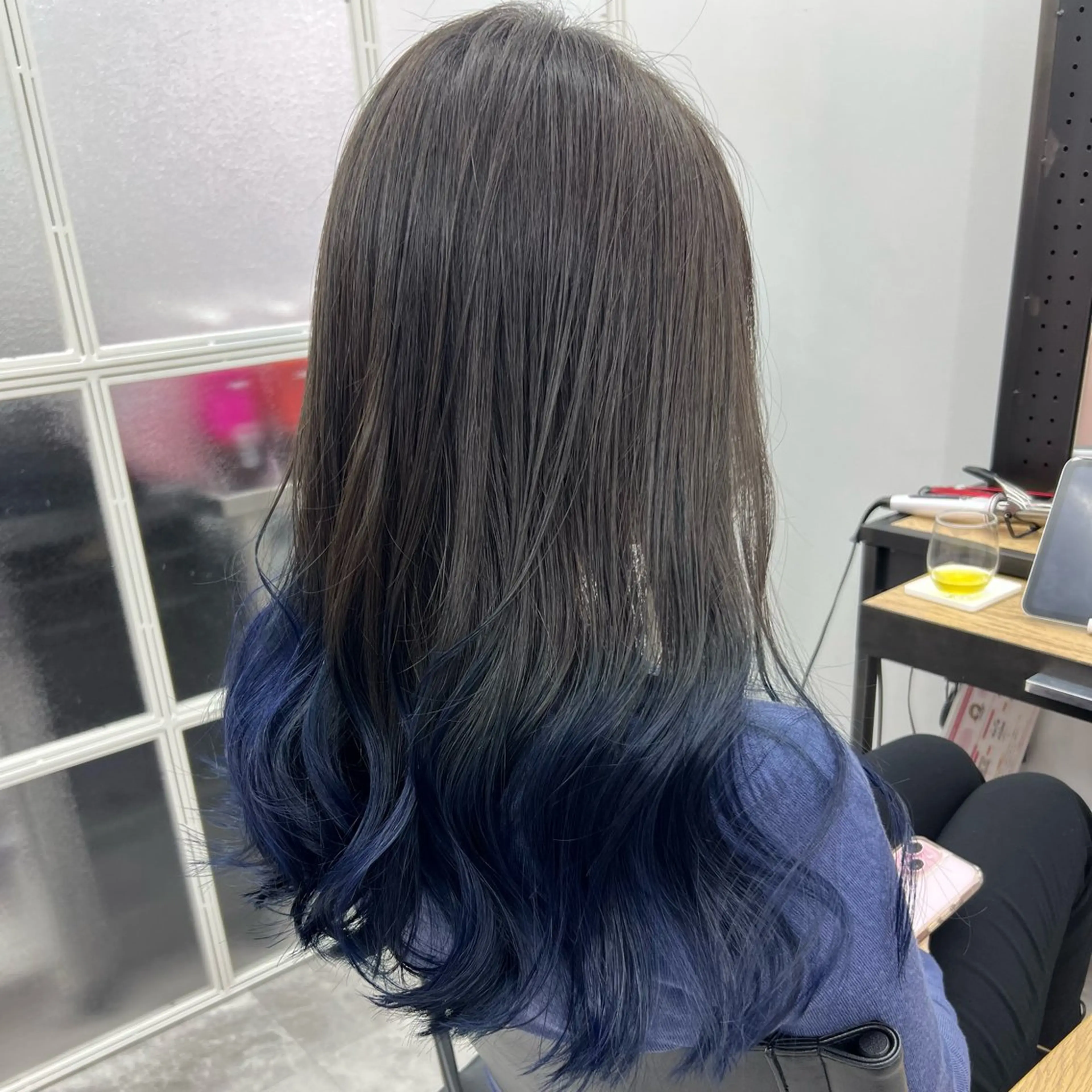 セミロング カット ヘアカラー トリートメント 岸下 理緒のヘアスタイル