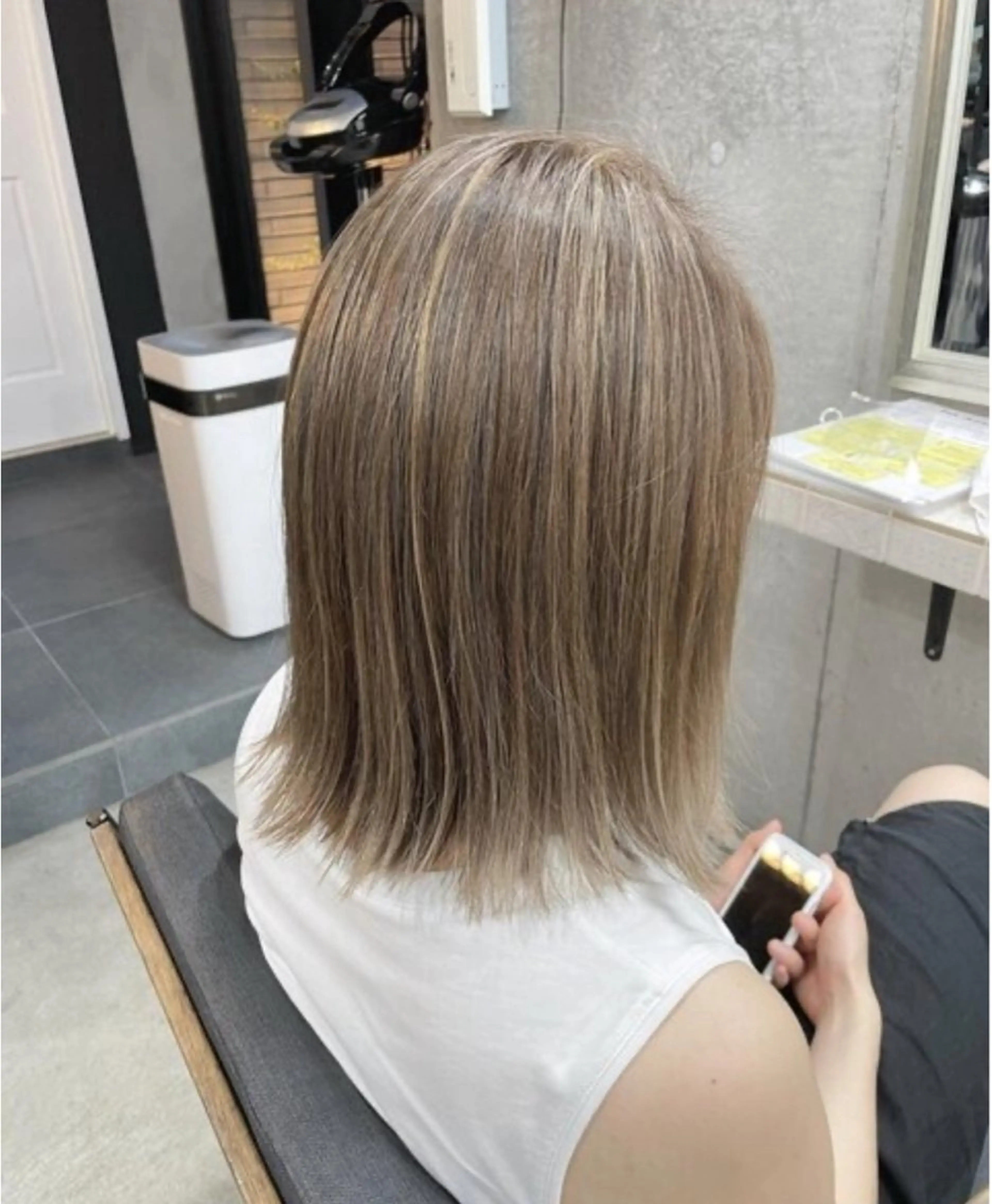 カラー 🫧ハイライトモデル 募集🫧溝口結麻のヘアスタイル