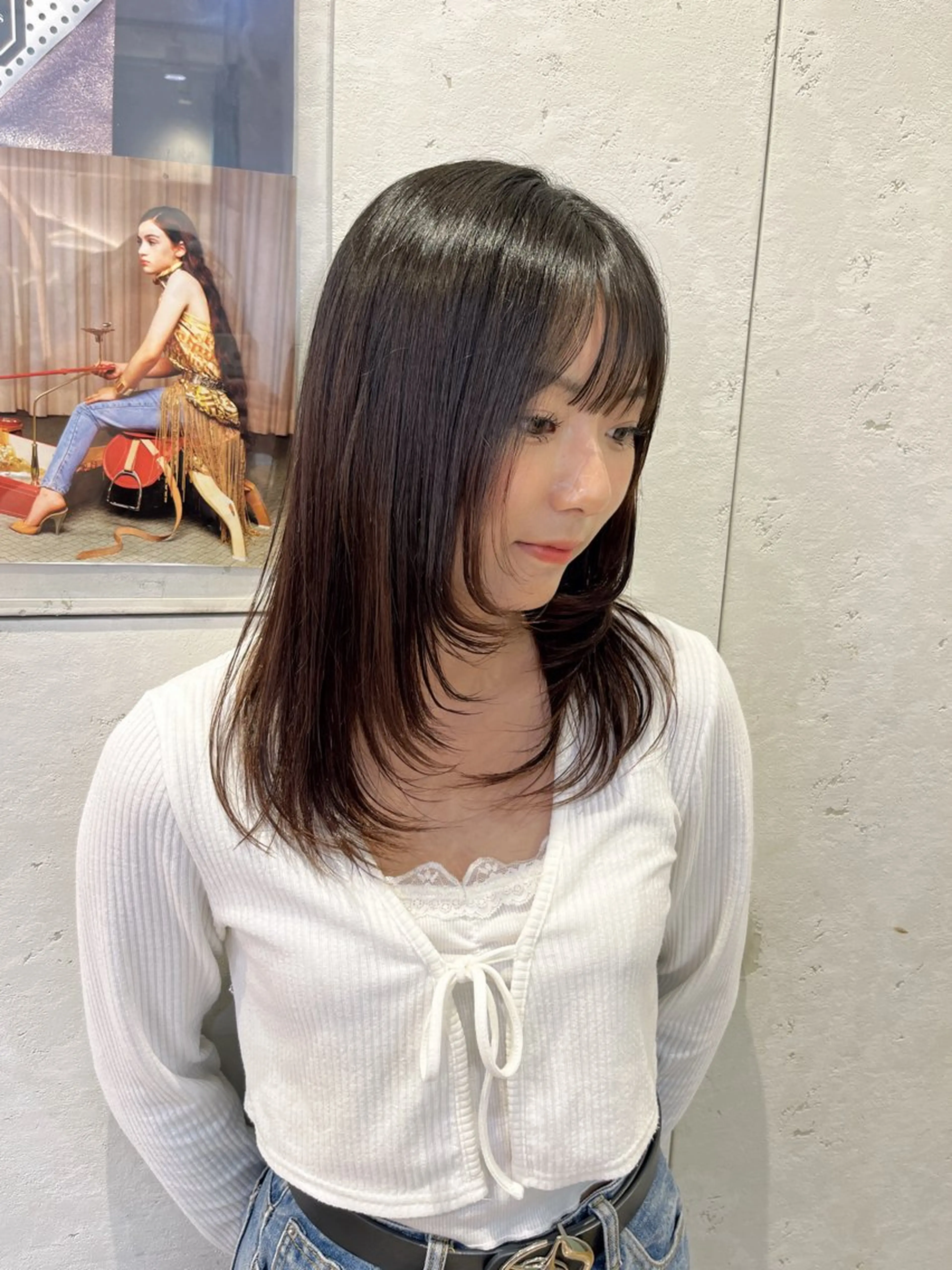 セミロング 池袋/似合わせ/縮毛 髪質改善【ugen】のヘアスタイル