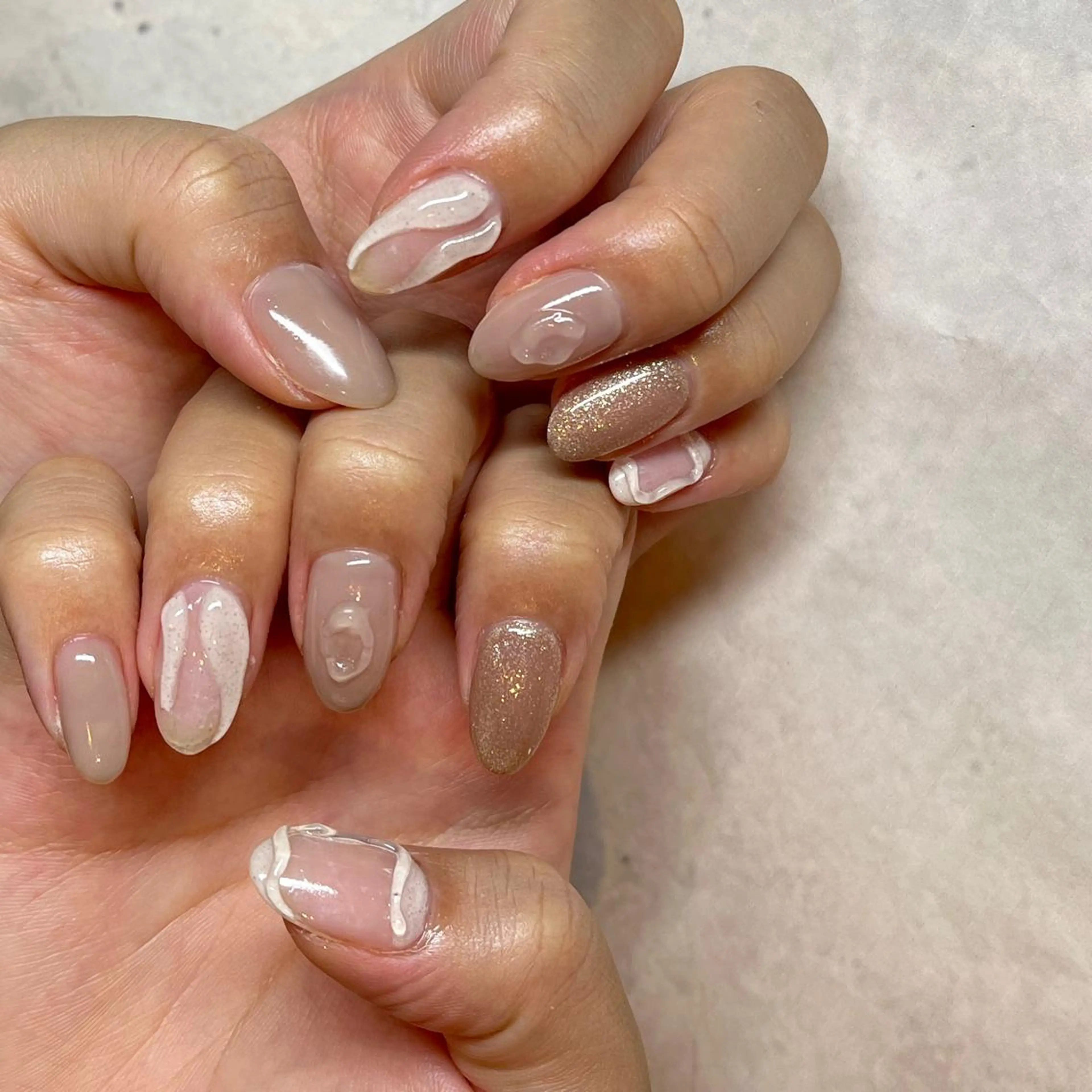 ネイル ぷっくりネイル フリーランス¨̮⃝ ネイリストOKADAのネイルデザイン