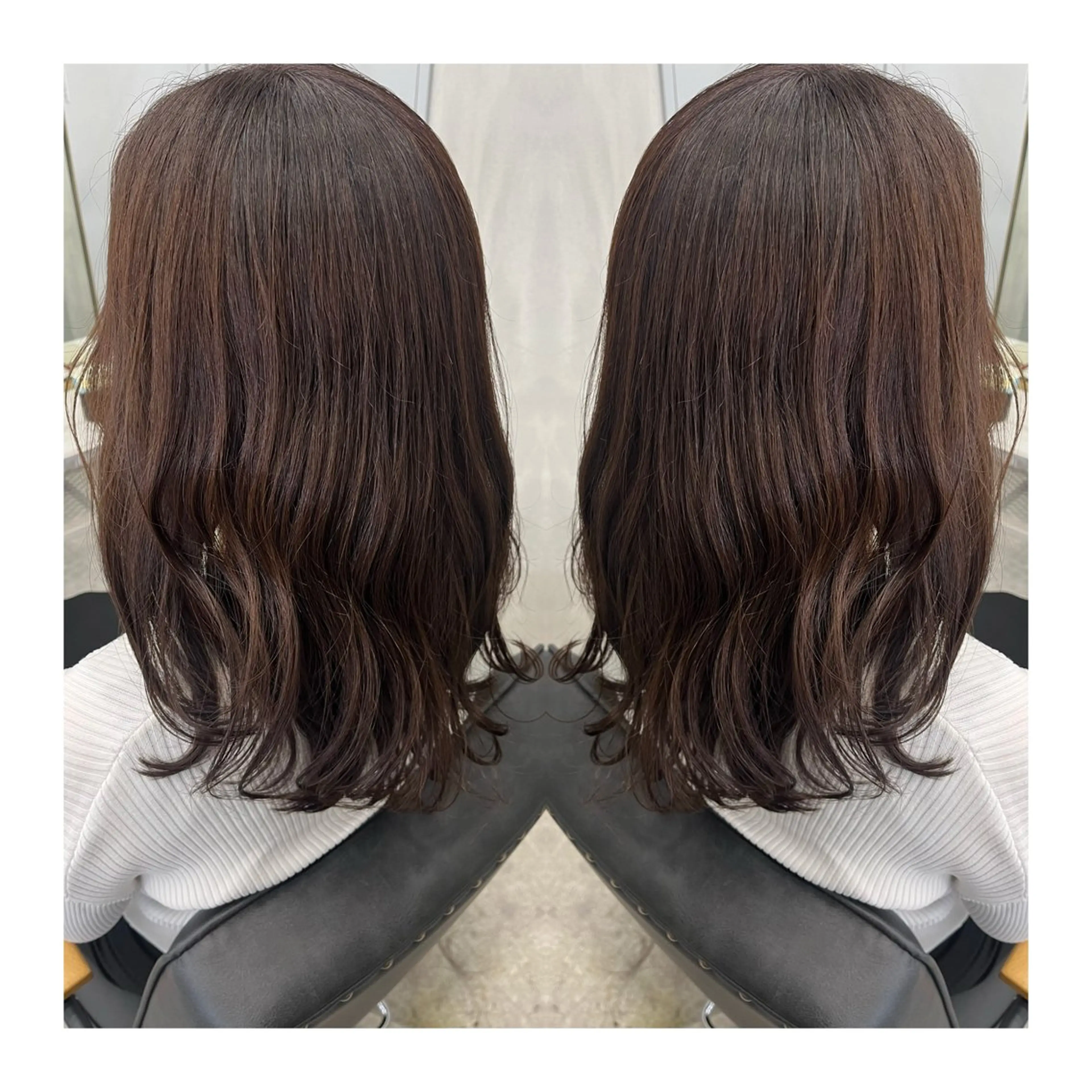 セミロング 🩶韓国艶髪🇰🇷 下本夕綺のヘアスタイル