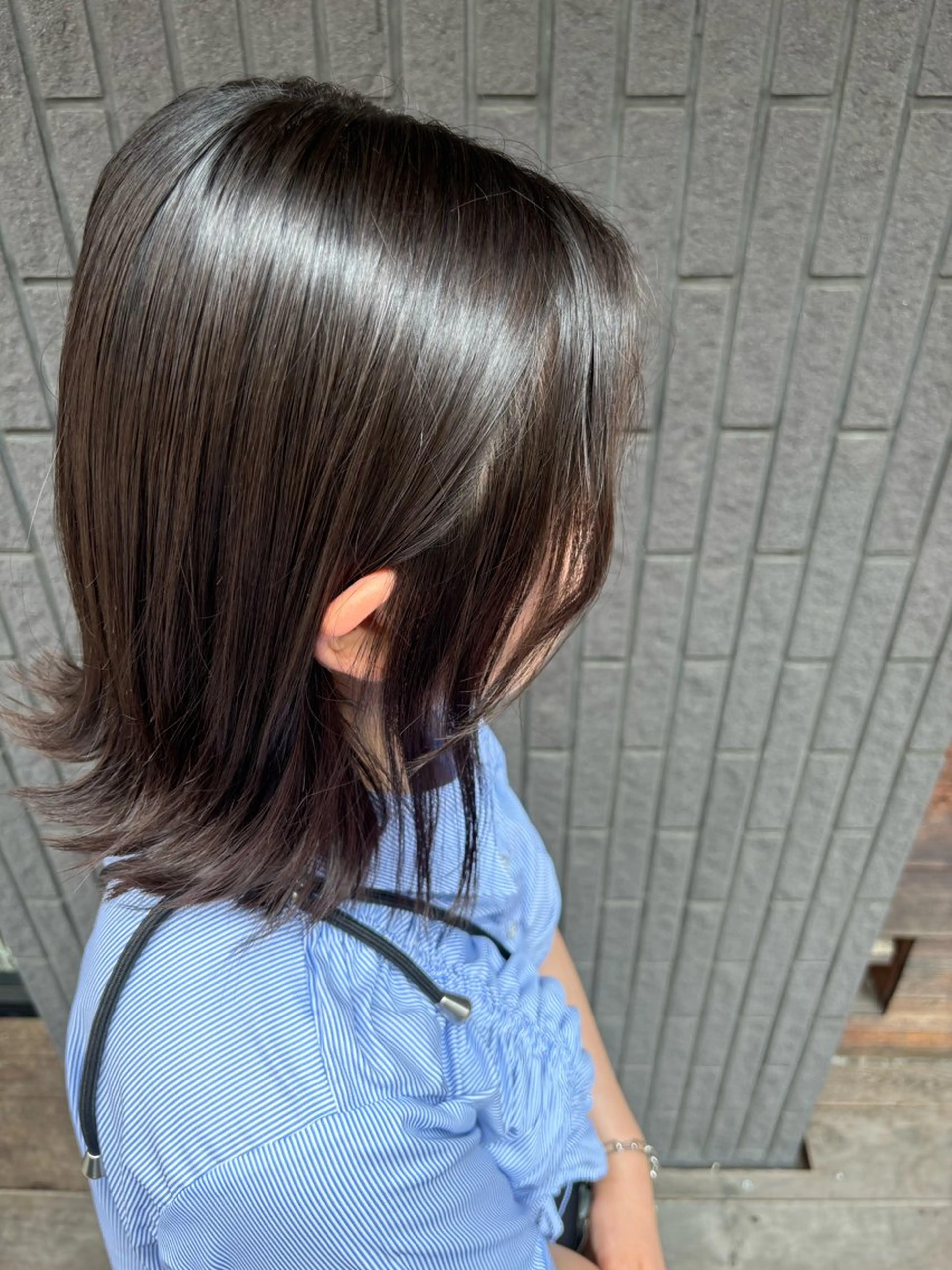 ミディアム ヘアカラー ゆうこ🍀髪質改善/ ストレート/艶カラーのヘアスタイル