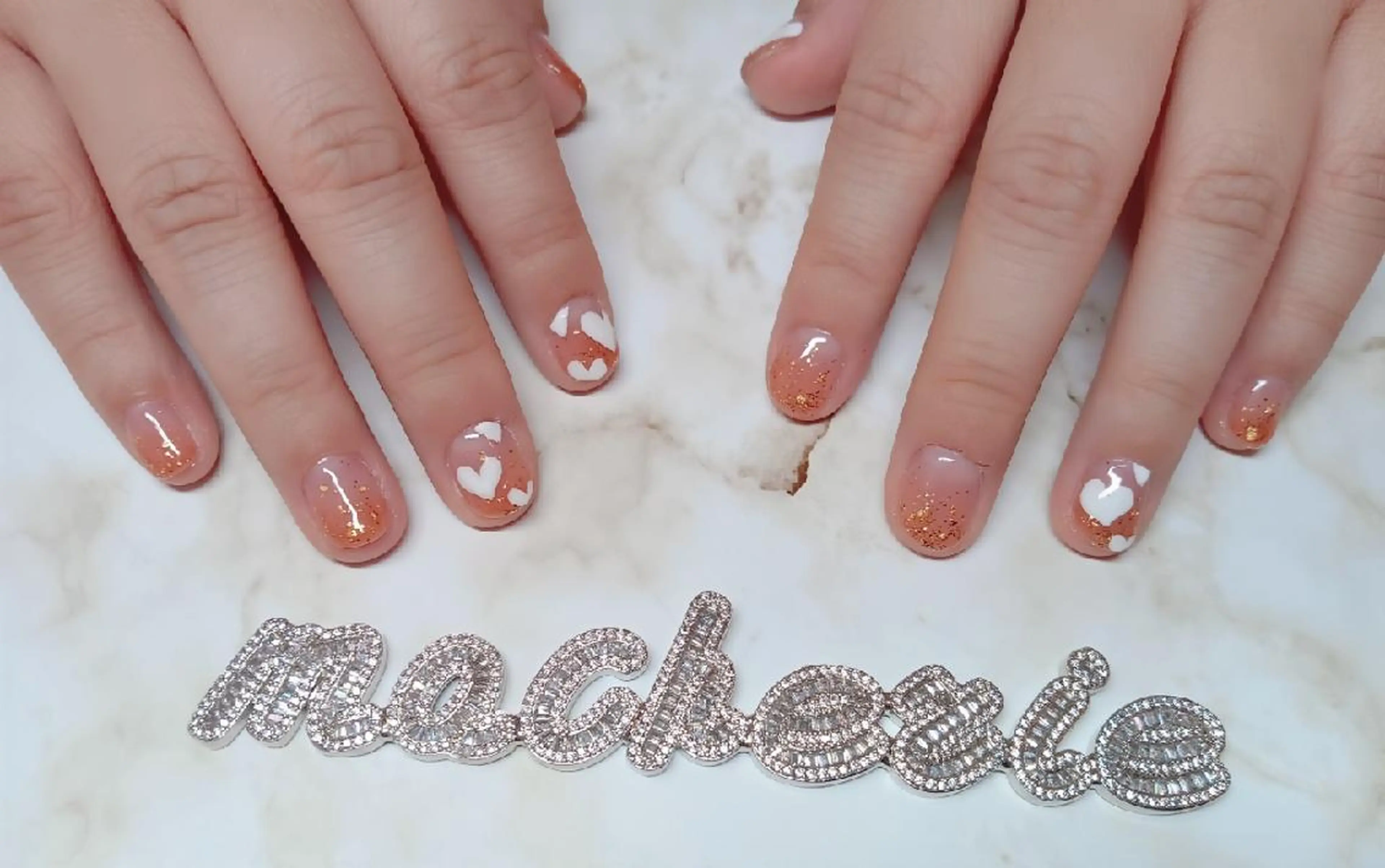 ネイル ハート ハンドネイル Nail Salon macherieのネイルデザイン