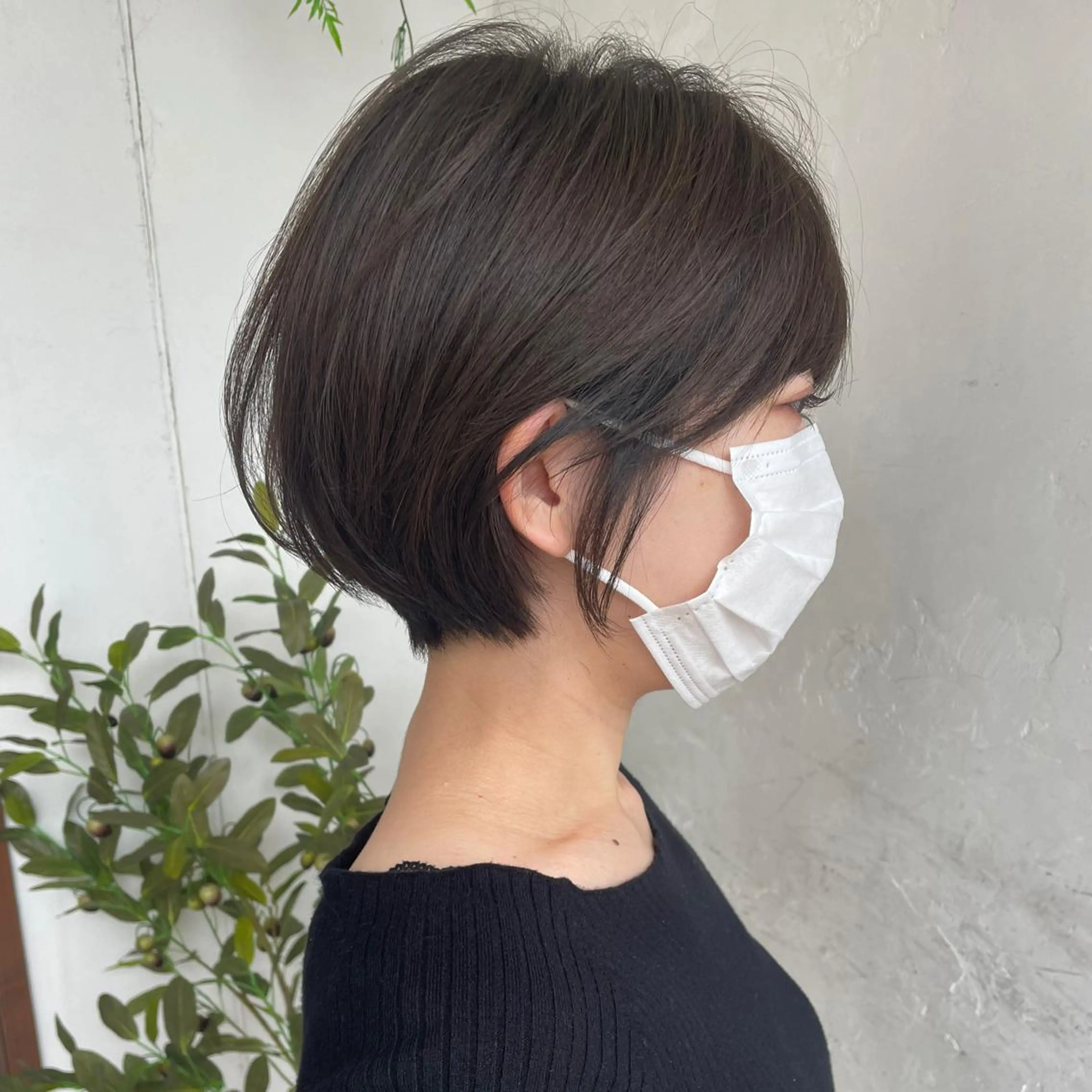 ショート カラー ショートボブ ハンサムショート 丸みショート デザインカラー ハイライトカラー カット ヘアカラー トリートメント 京都大人女性ショート 徒歩1分/秋山のヘアスタイル