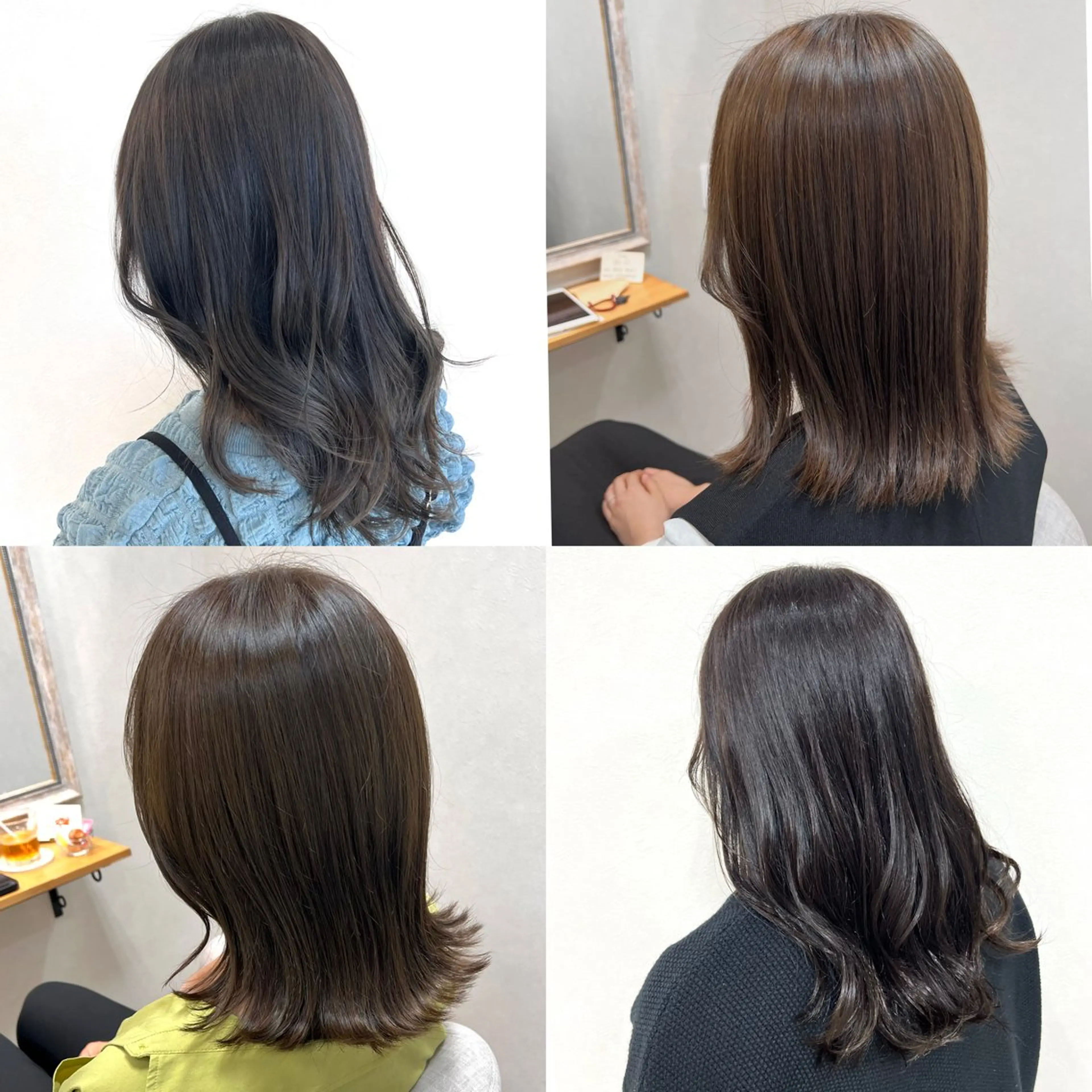 ミディアム カット ヘアカラー トリートメント ショート/白髪ぼかし 君和田若菜のヘアスタイル