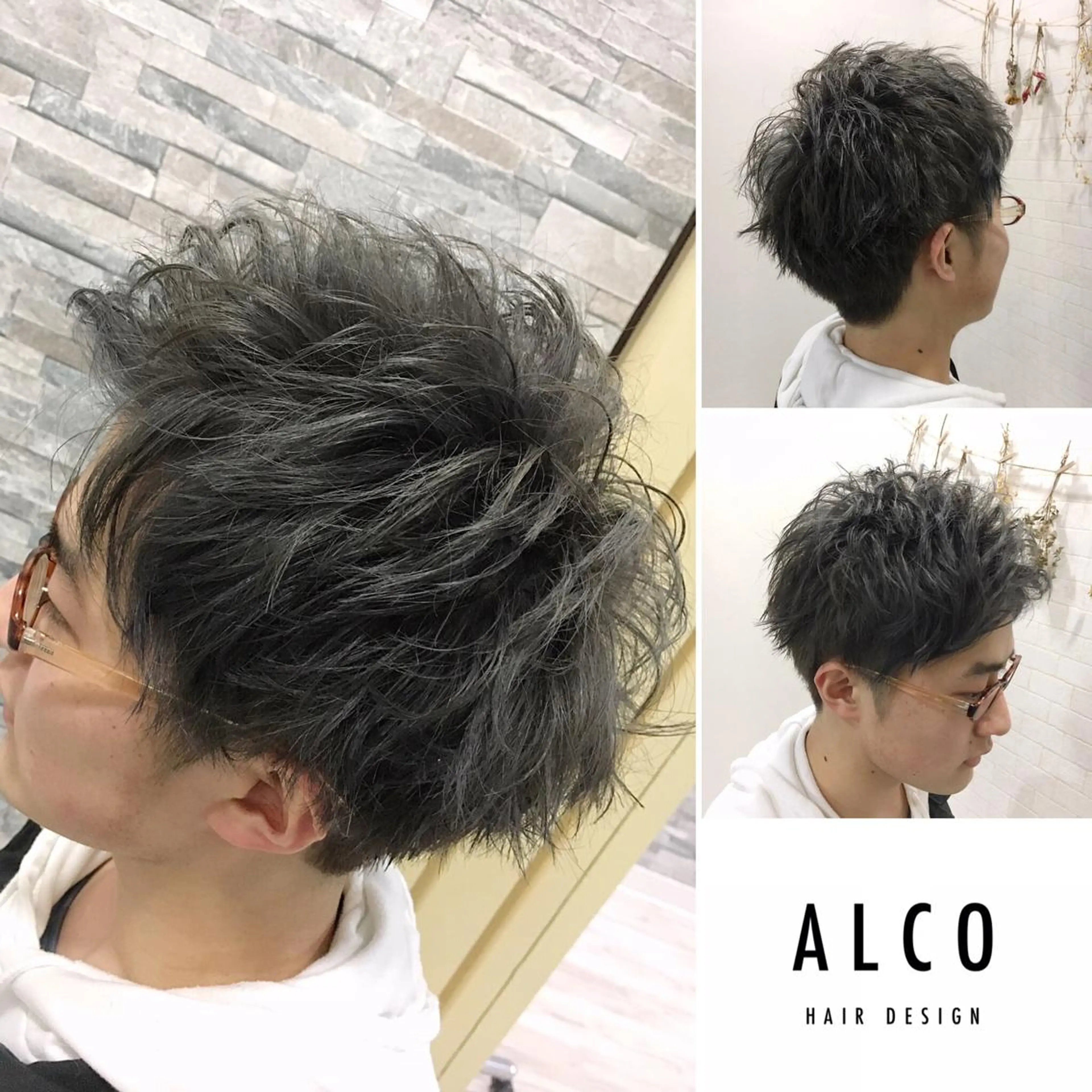 ショート カラー メンズ ワタイショウタ 髪質改善✨眉毛サロンのヘアスタイル