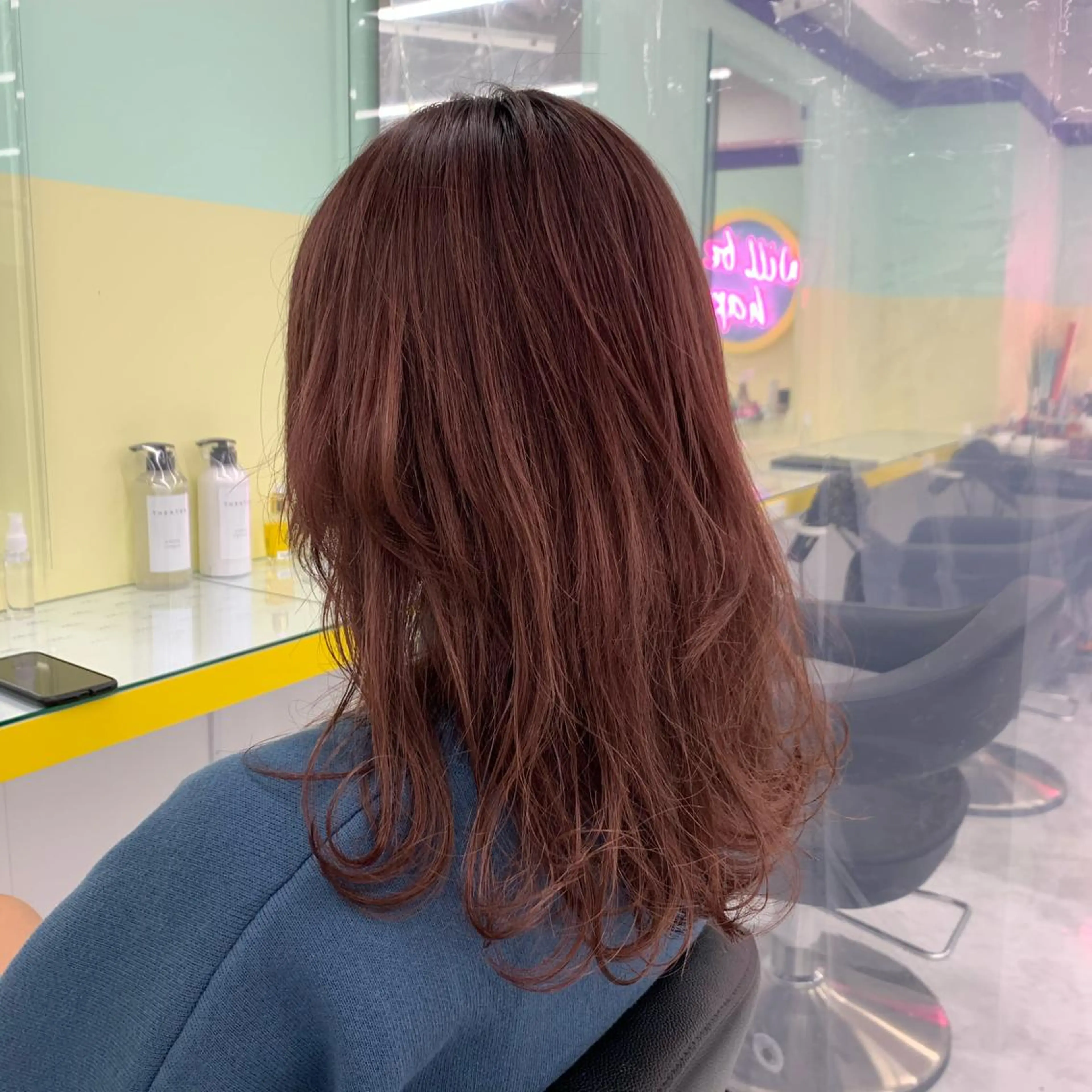 セミロング カラー I'S.横浜所属・赤み消しカラー 🍀JUNKIのヘアスタイル