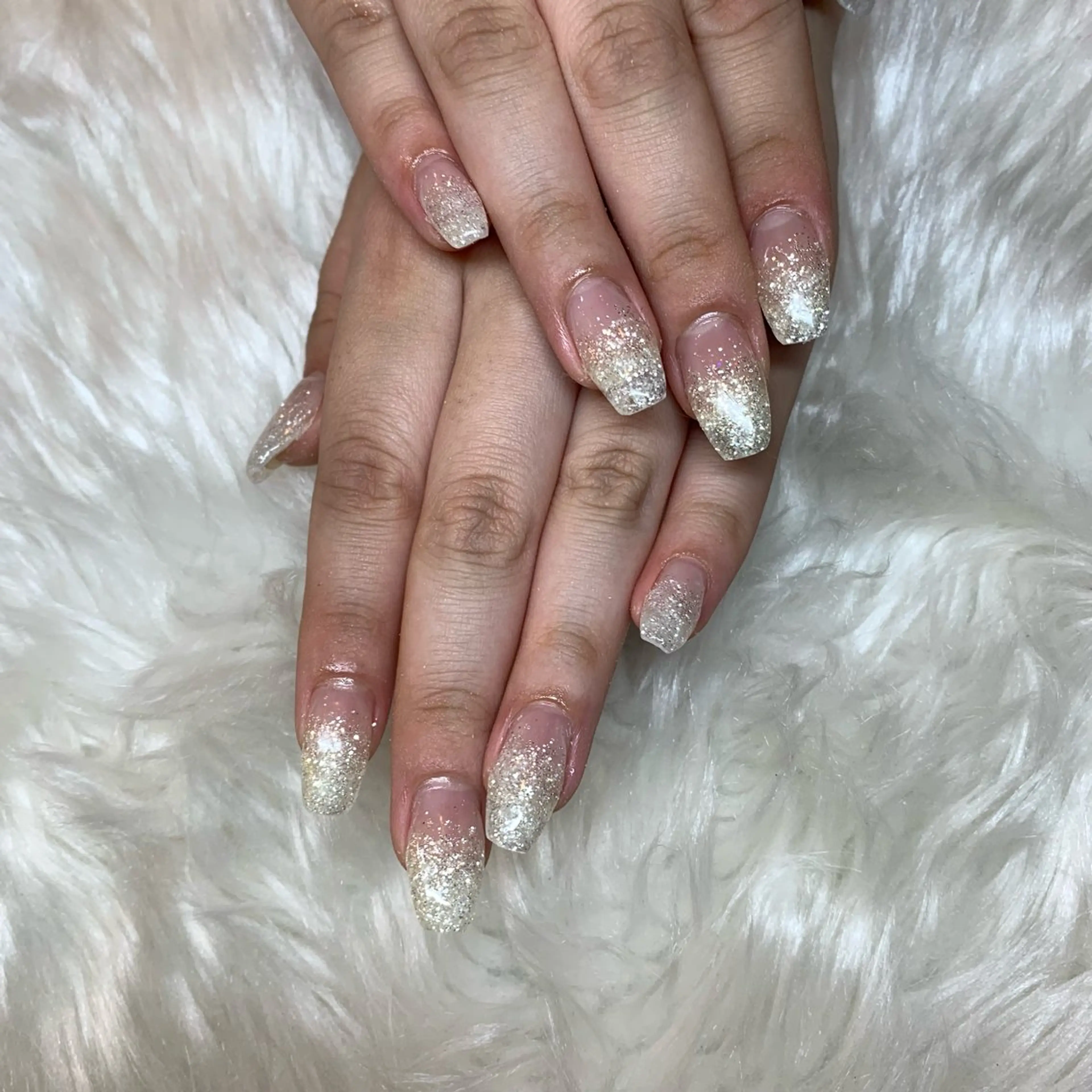 ストーン付き！ジェル ワンカラー ・ラメグラデーション　オフ込の写真