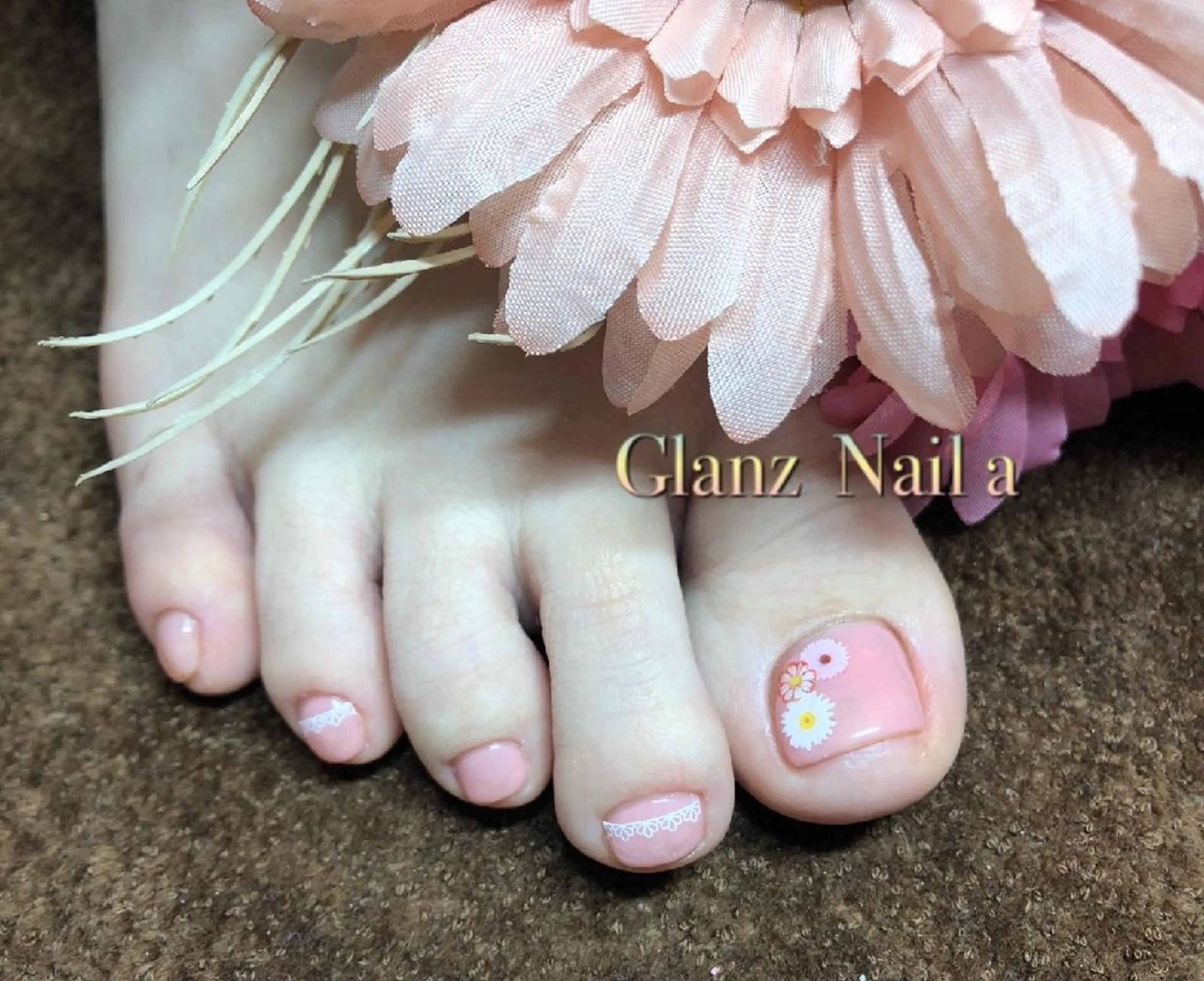 ネイル フットネイル 春ネイル Glanz  Nail aのネイルデザイン