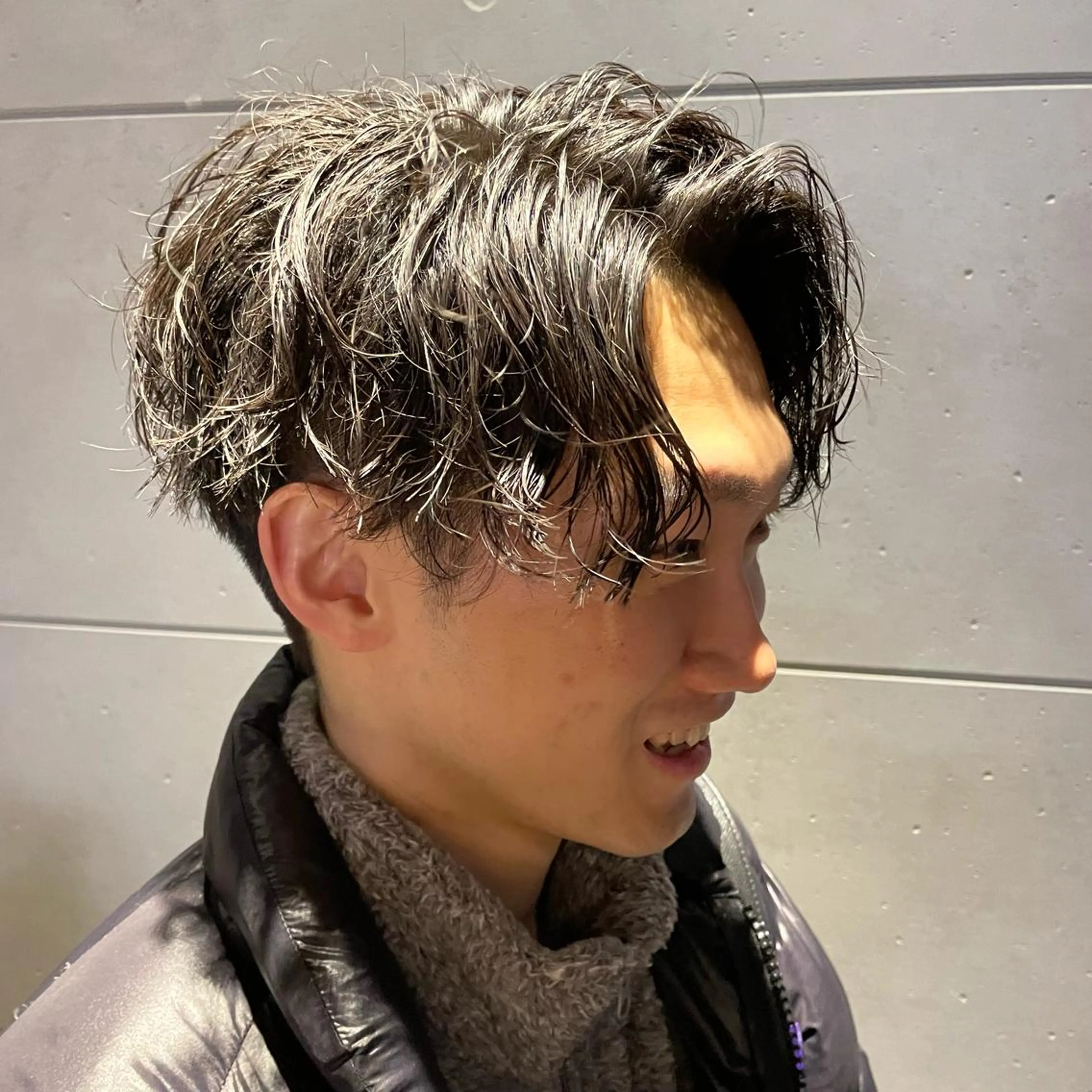 ショート カラー パーマ メンズ キッズ メンズパーマ カット パーマ L.E.M泉中央店長 小野寺優斗のヘアスタイル