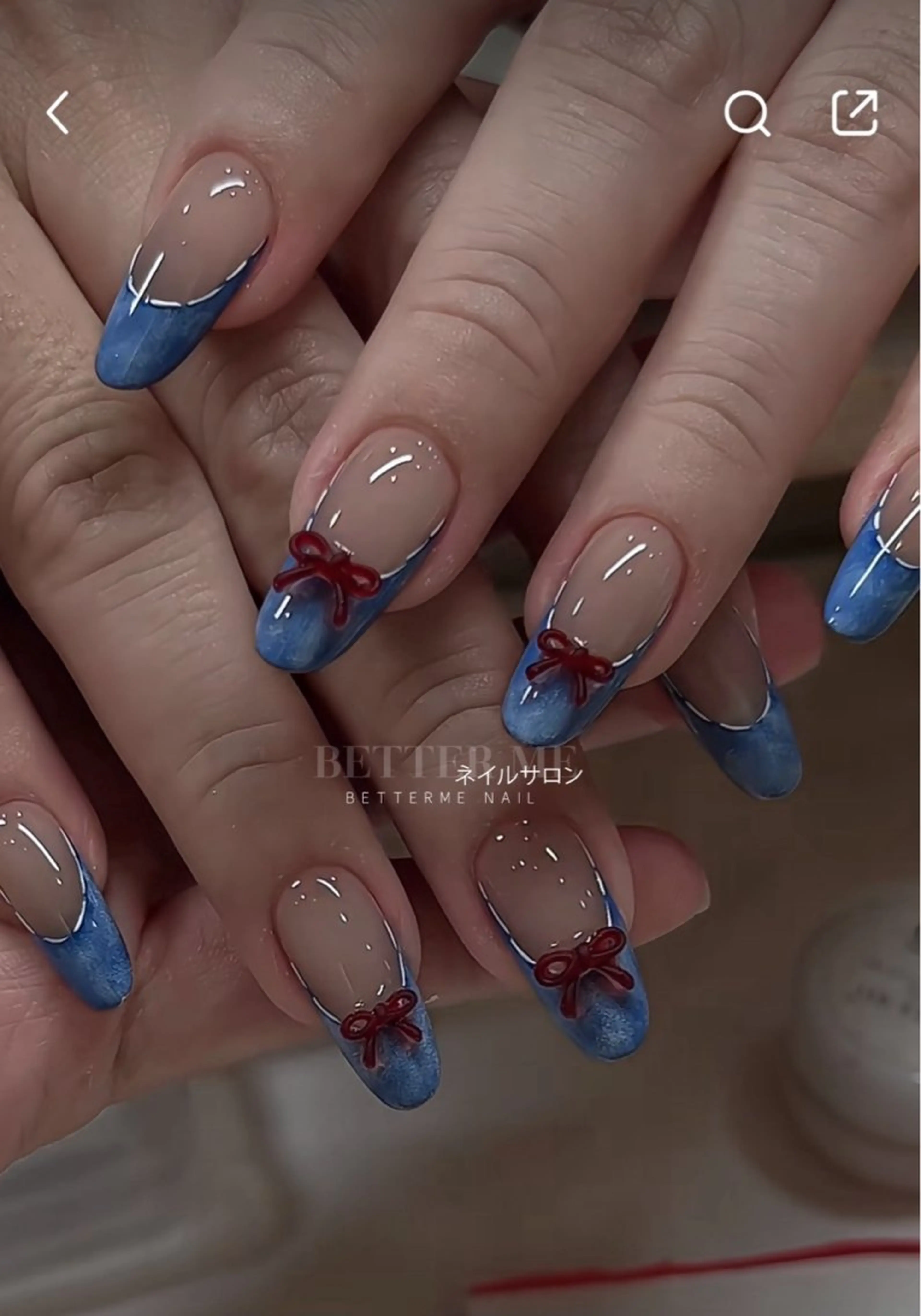 ネイル フレンチネイル ハンドネイル BETTER ME ネイルサロン池田公園のネイルデザイン