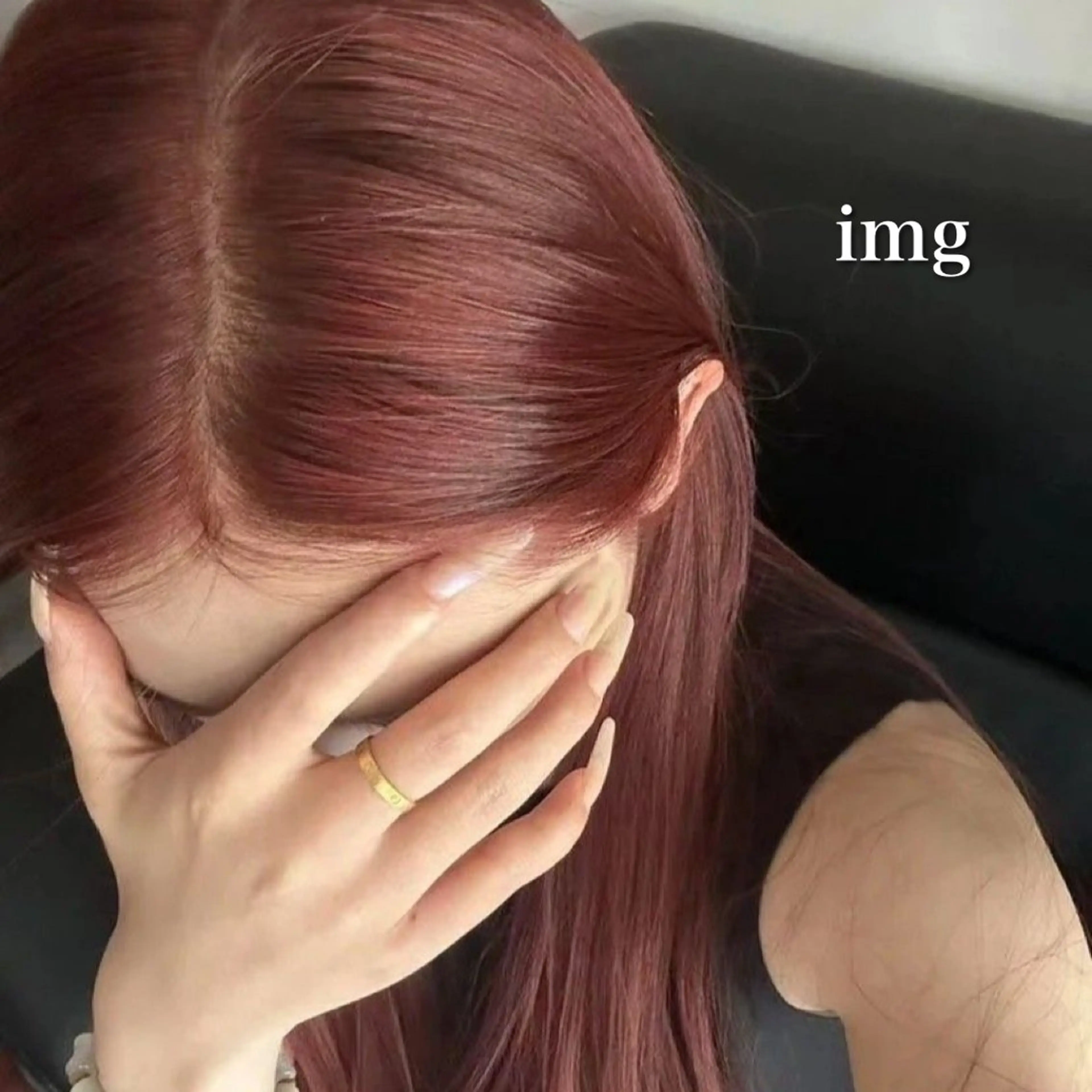 セミロング カラー ヘアアレンジ オレンジ ❣️ブリーチなし暖色 ayu❣️のヘアスタイル