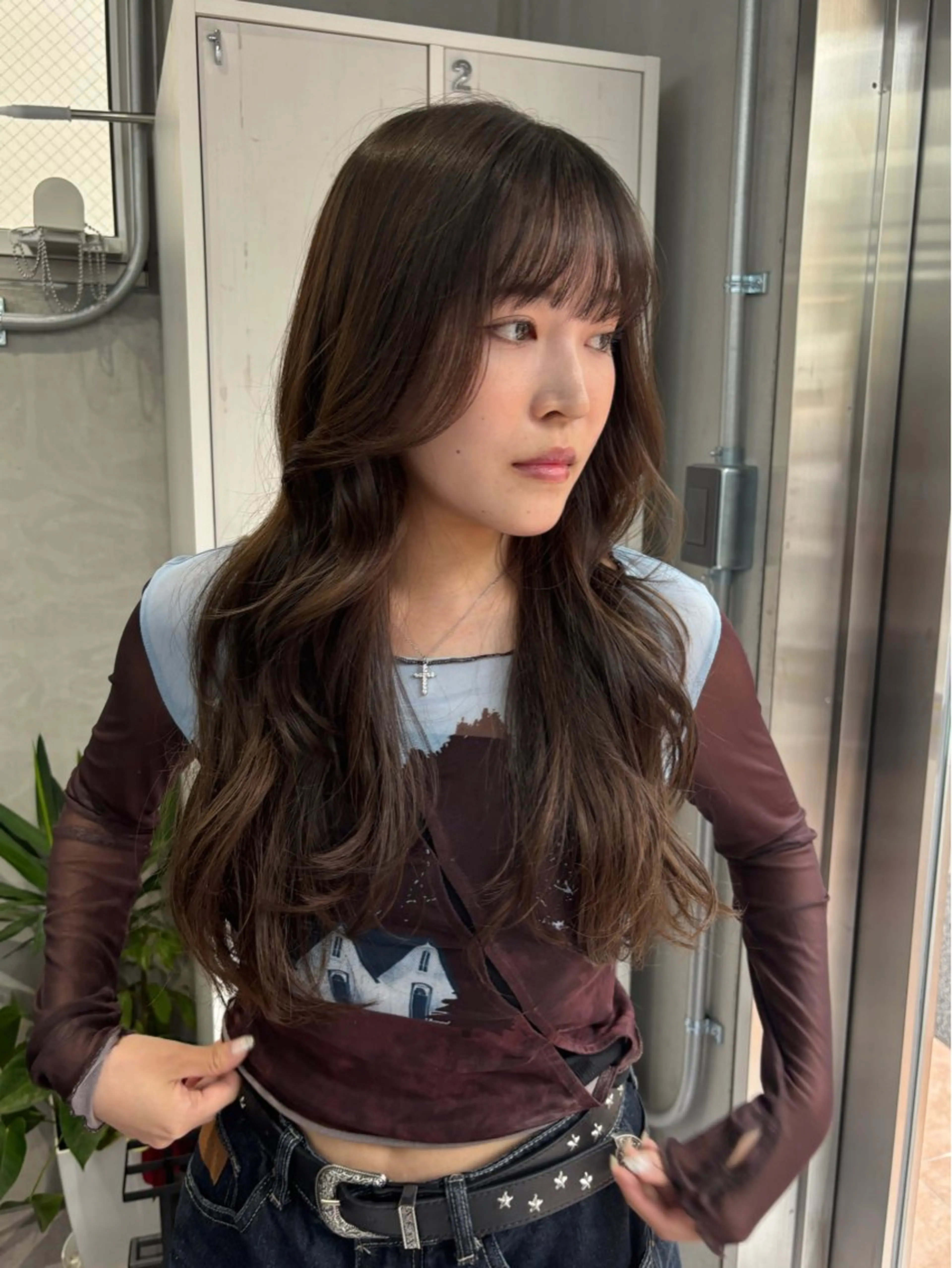 ロング カラー グレージュ レイヤーカット Halo所属・玖須　綾音 /柔らかい海外ヘア♡のヘアスタイル