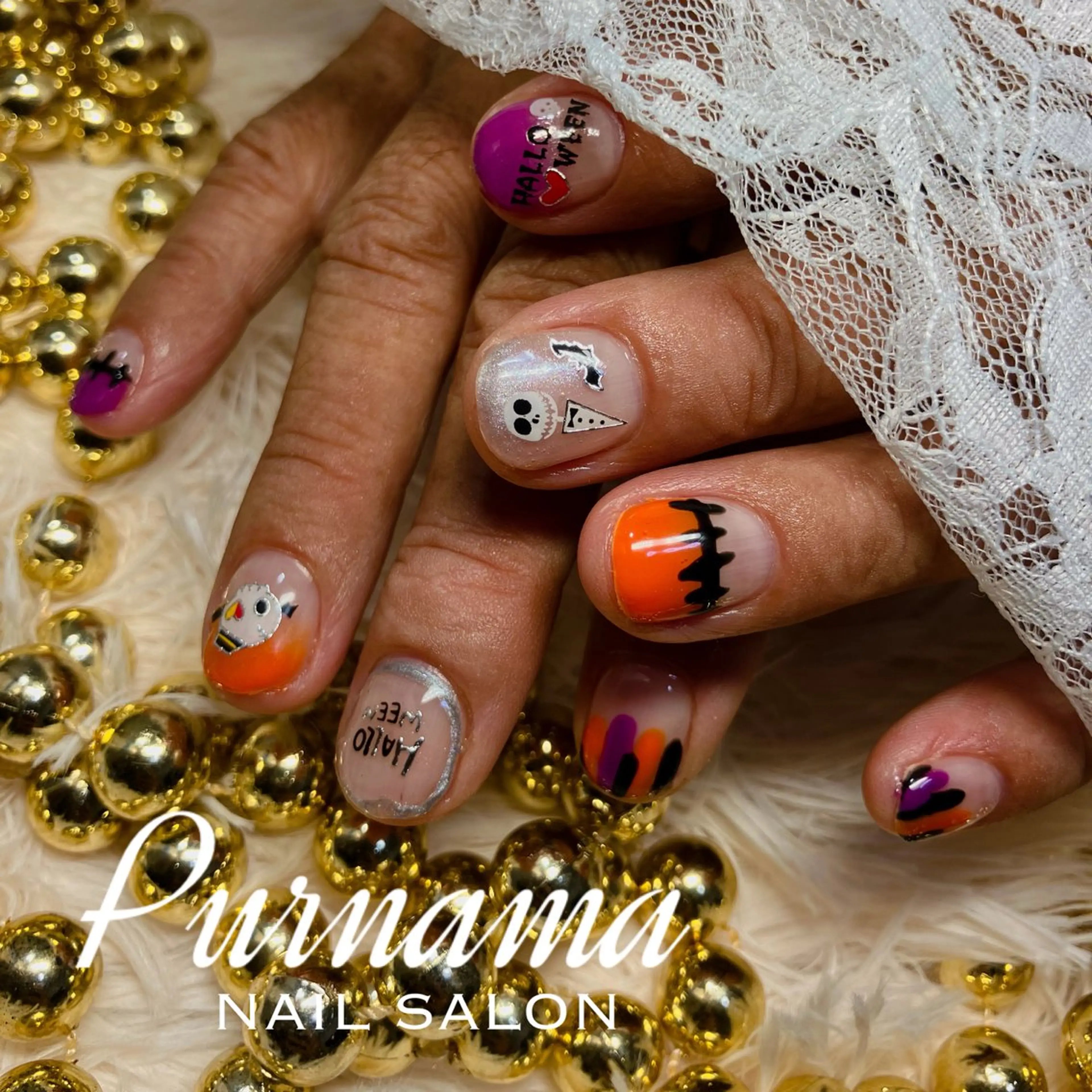 ネイル ハンドネイル Purnama(ﾌﾟﾙﾅﾓ)所属・Purnama あきのネイルデザイン