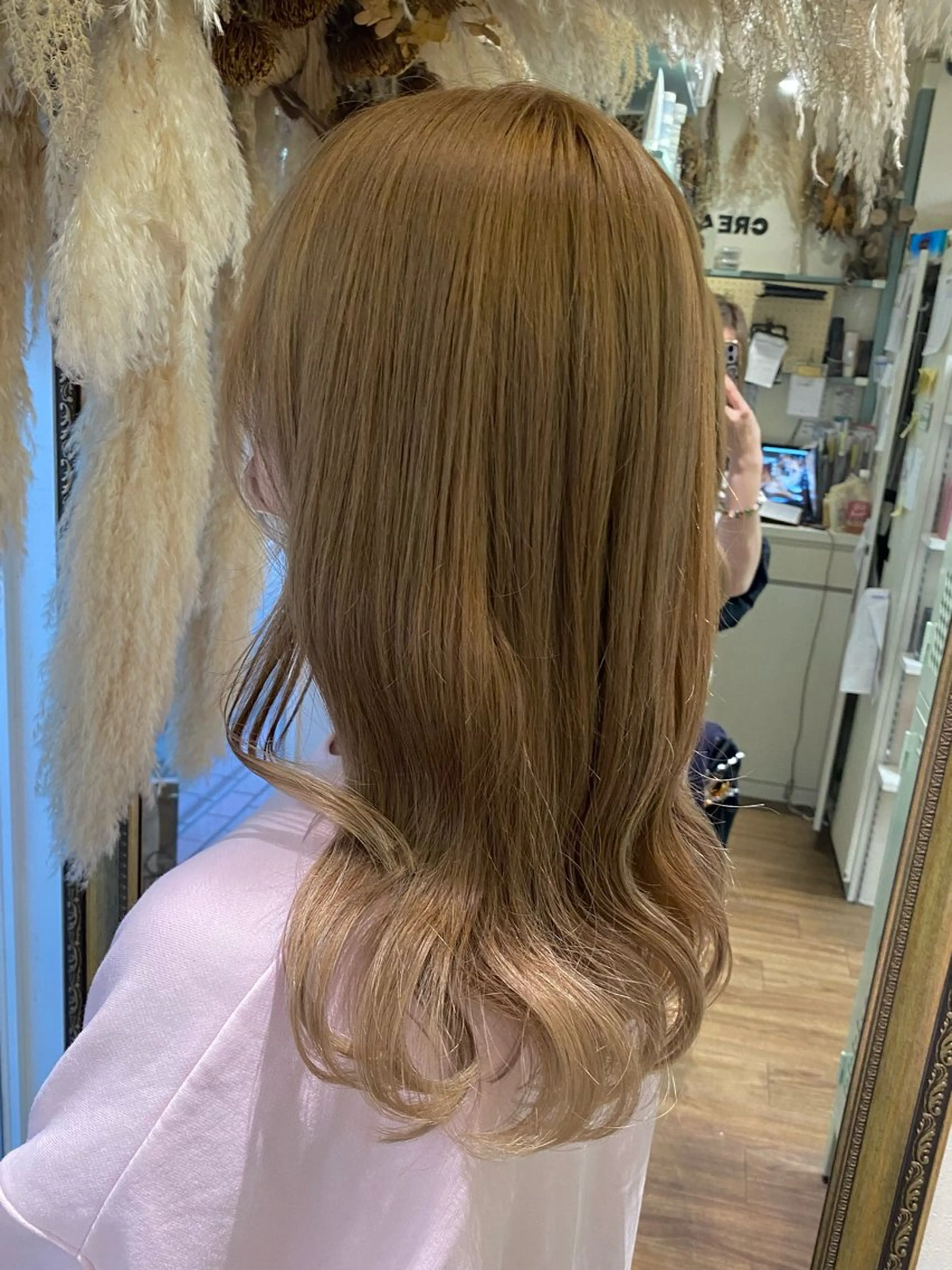 セミロング カラー ヘアカラー 透明感カラー/韓国 ヘア🩶yuri🩵のヘアスタイル