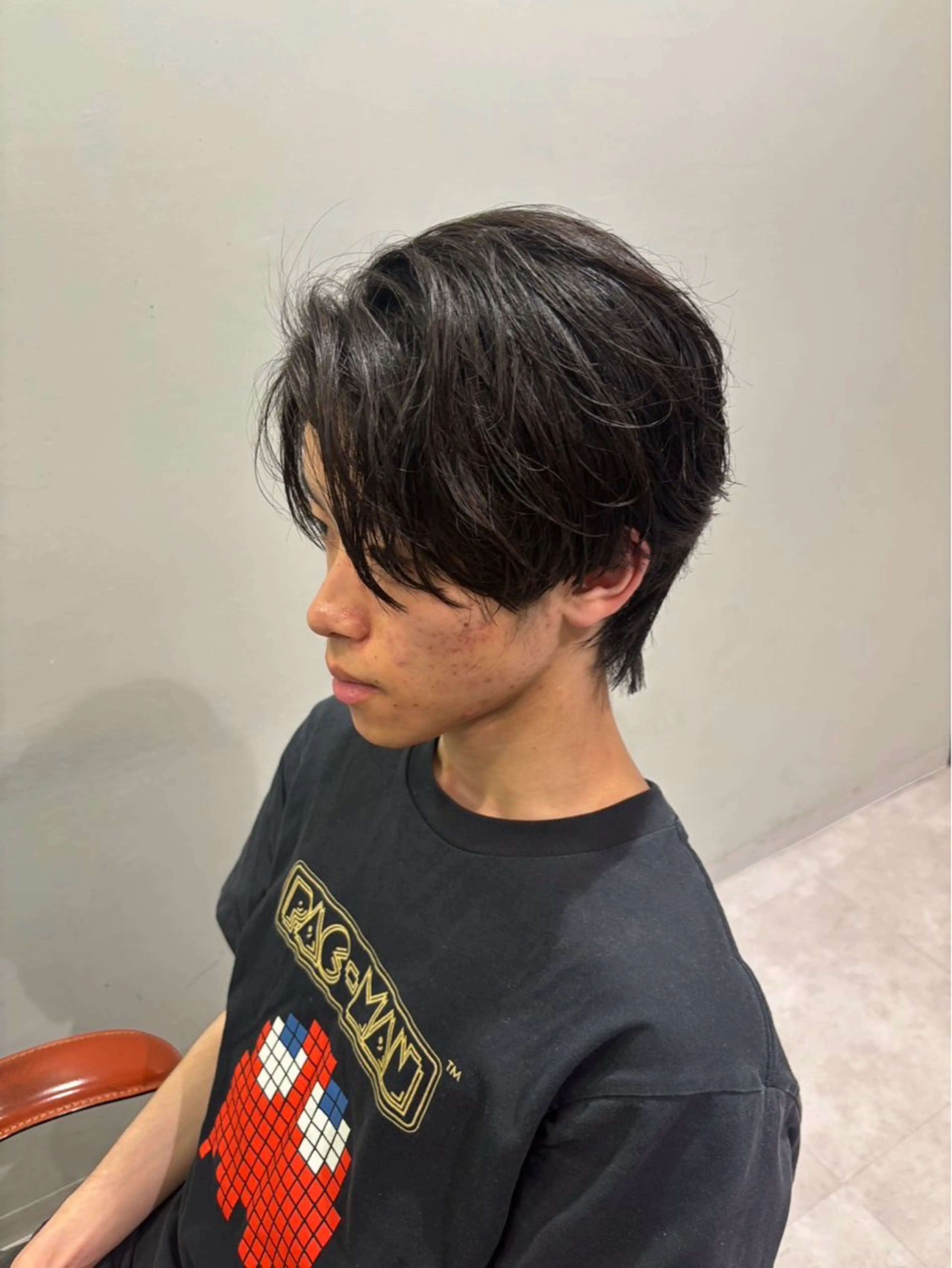 ミディアム メンズ センターパート メンズウルフカット ウルフカット メンズ特化／韓国風 /江戸谷大晴のヘアスタイル