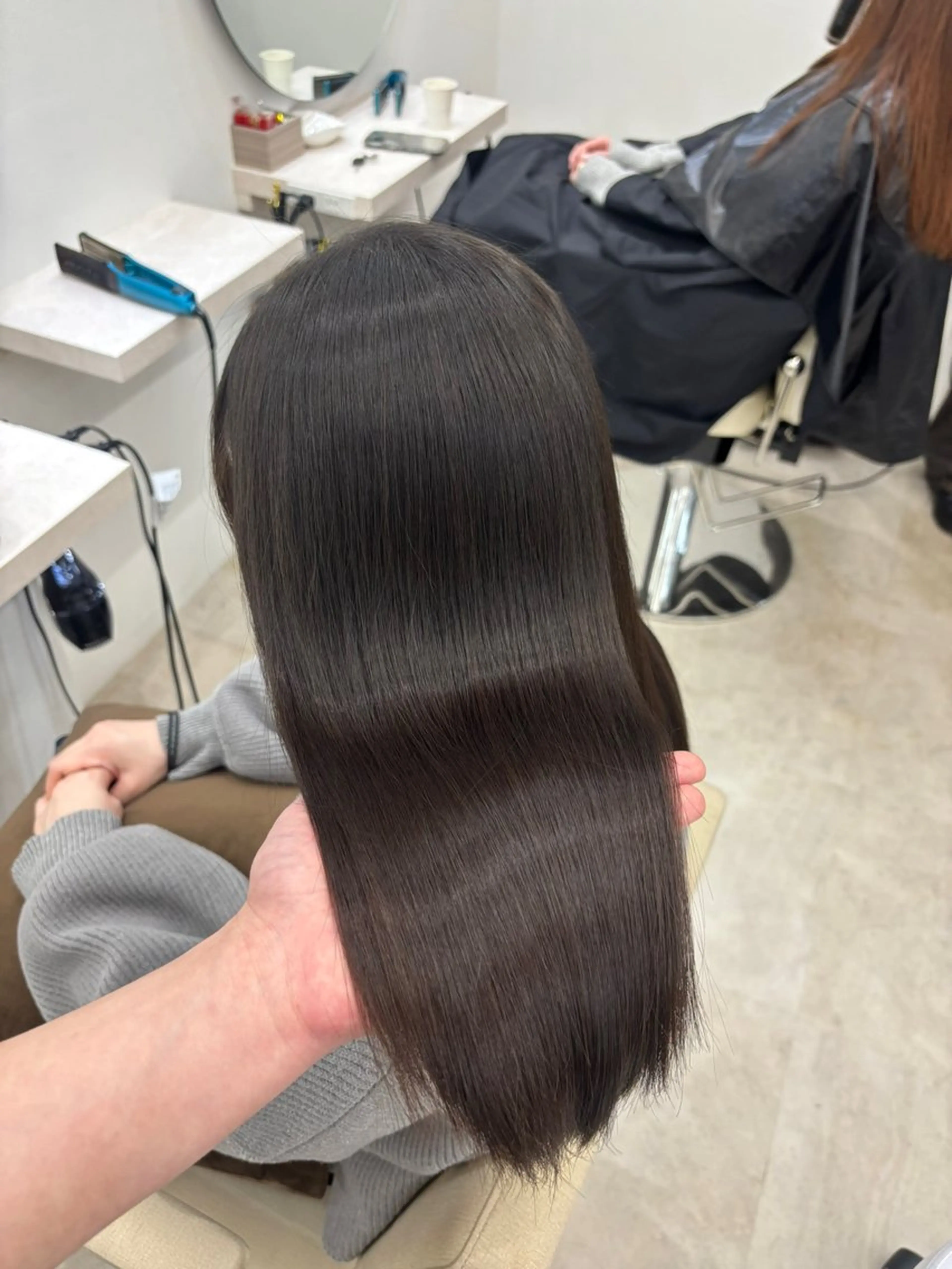 ロング カット 縮毛矯正 トリートメント 梅田髪質改善 韓国カット/星野綾哉のヘアスタイル