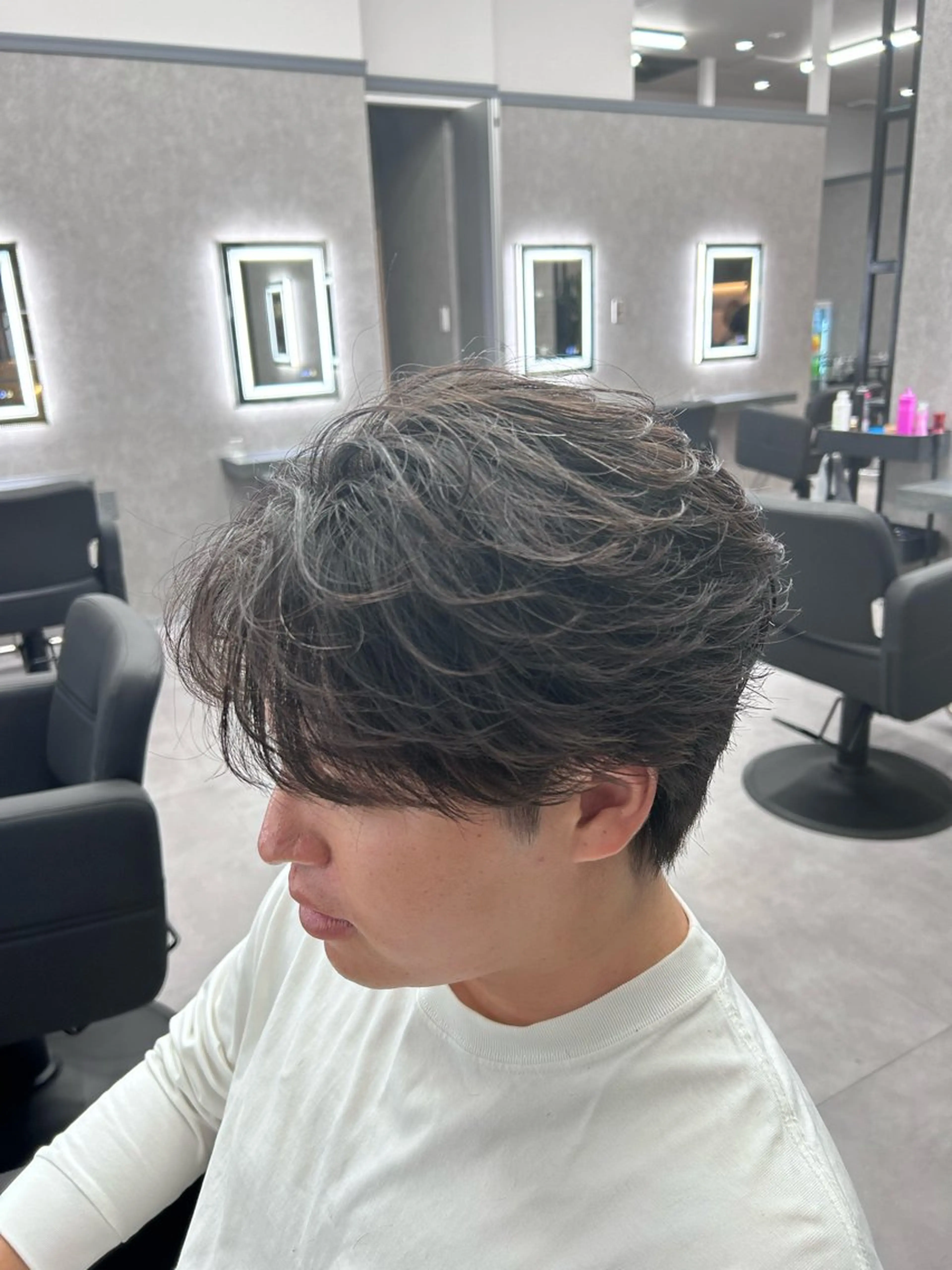 ショート カラー パーマ メンズ フェザーパーマ メンズパーマ カット パーマ メンズスペシャリスト 👑/YUTAのヘアスタイル