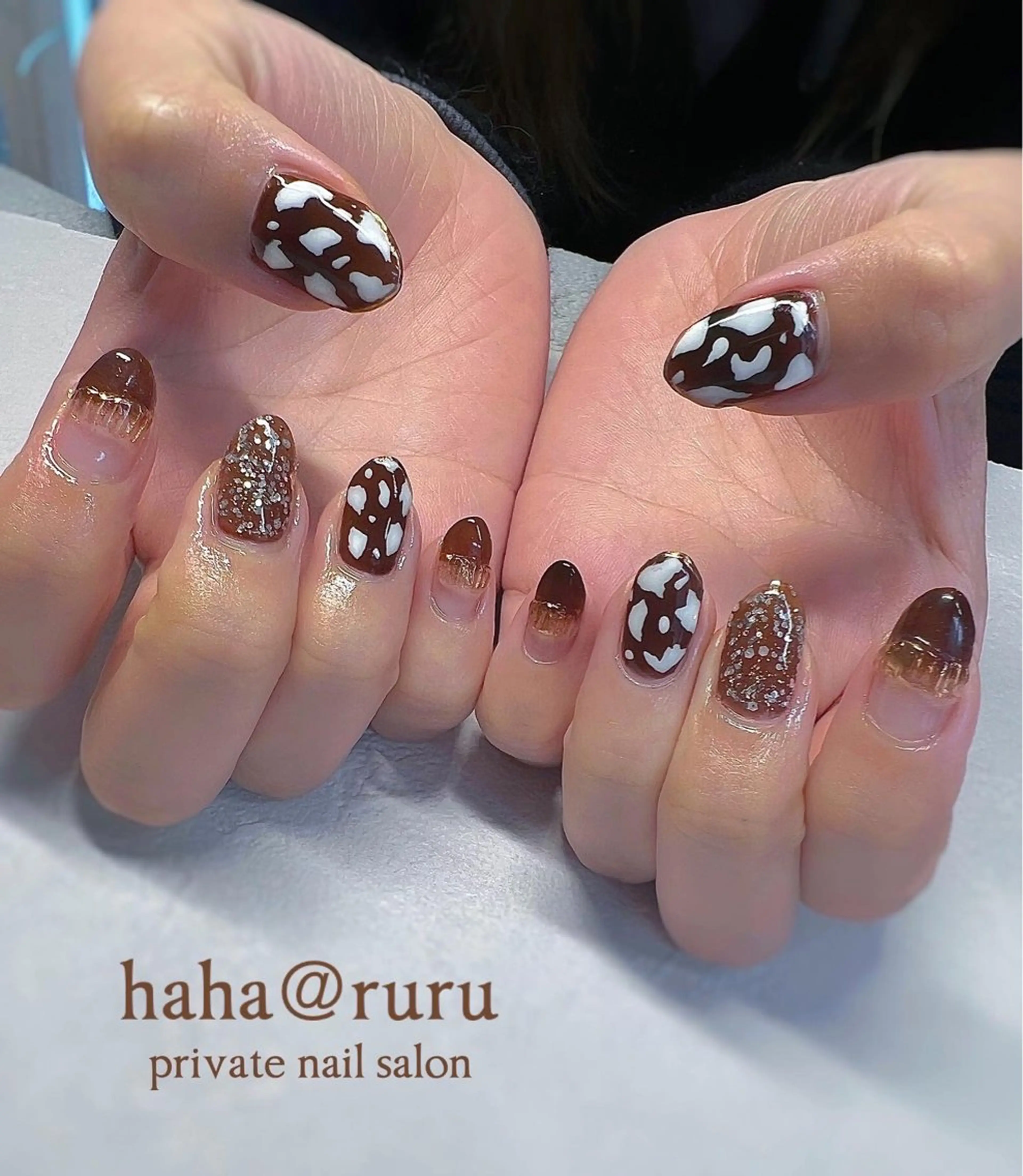 ネイル アニマル柄 haha@ ruruのネイルデザイン