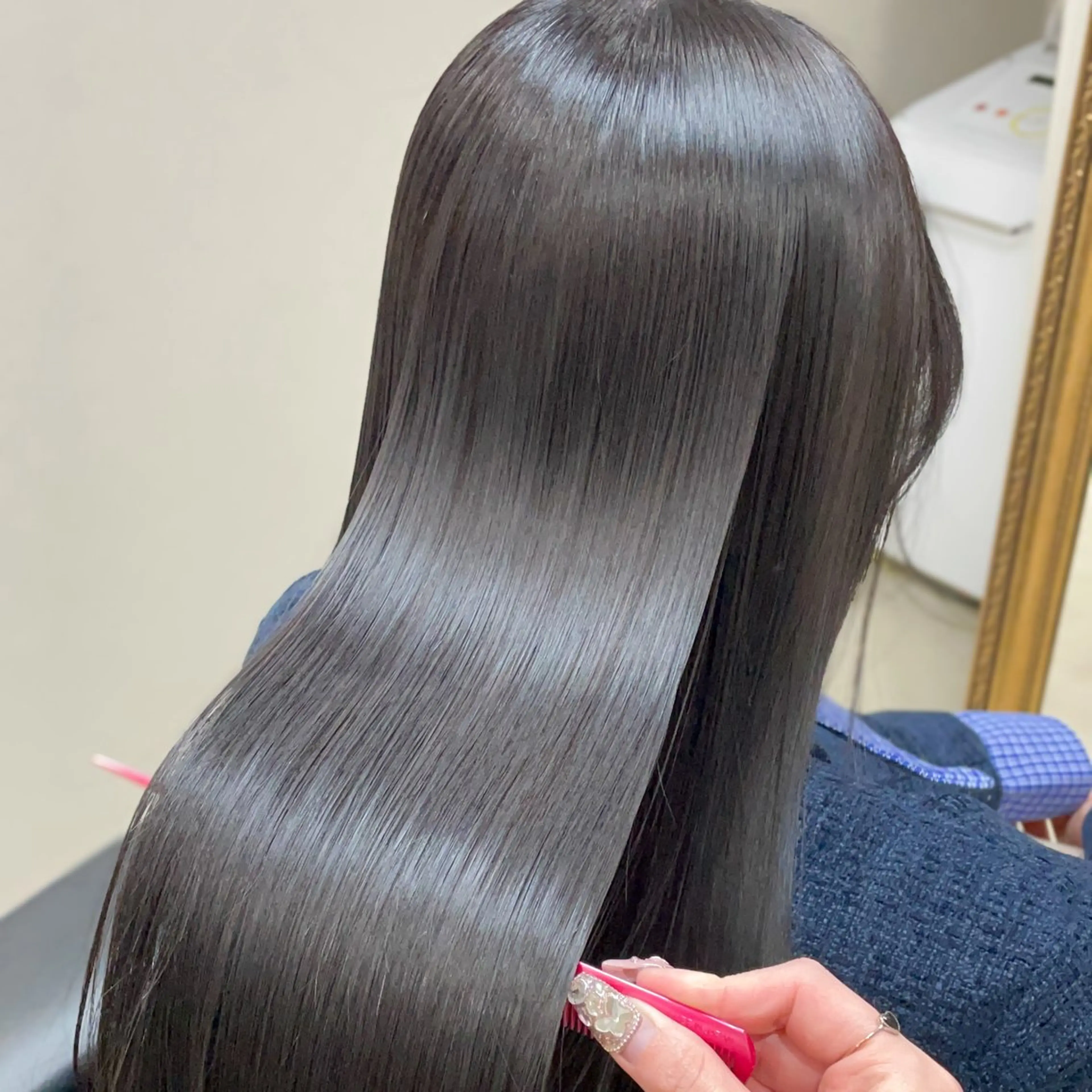 ロング カラー 髪質改善 ロング 縮毛矯正 トリートメント HINA🎀韓国ヘア / アイリストのヘアスタイル