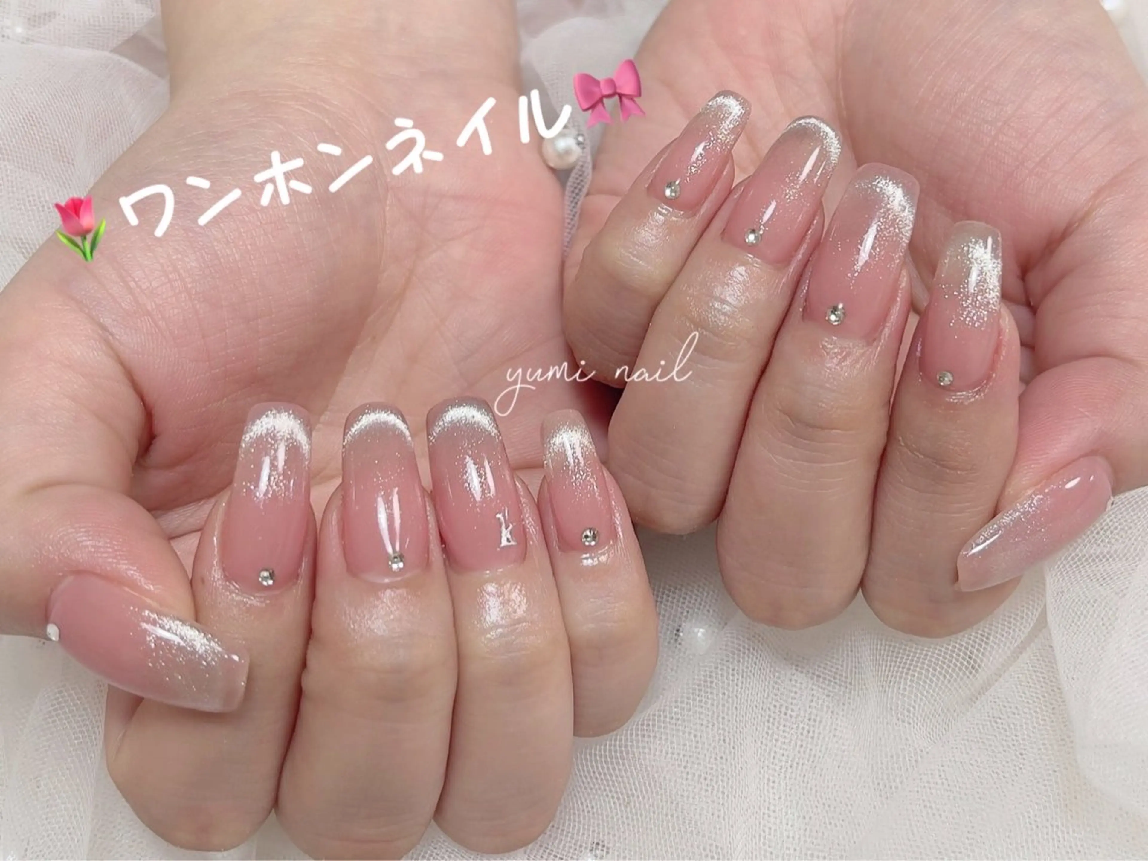 ネイル ハンドネイル 𝐲𝐮𝐦𝐢🎀 長さ出しデザイン専門のネイルデザイン