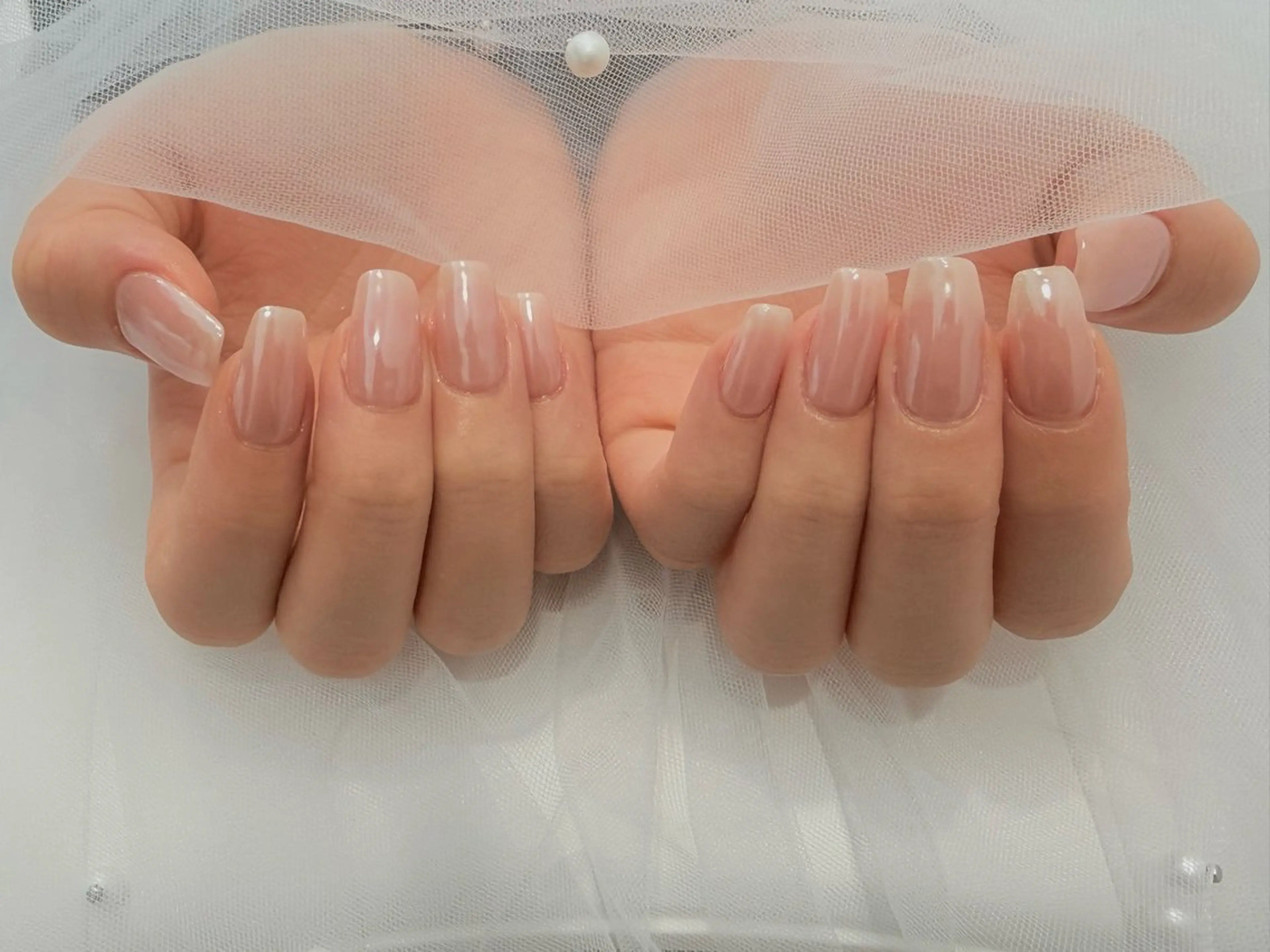 🩵ミラーワンカラーネイル／オフありの写真