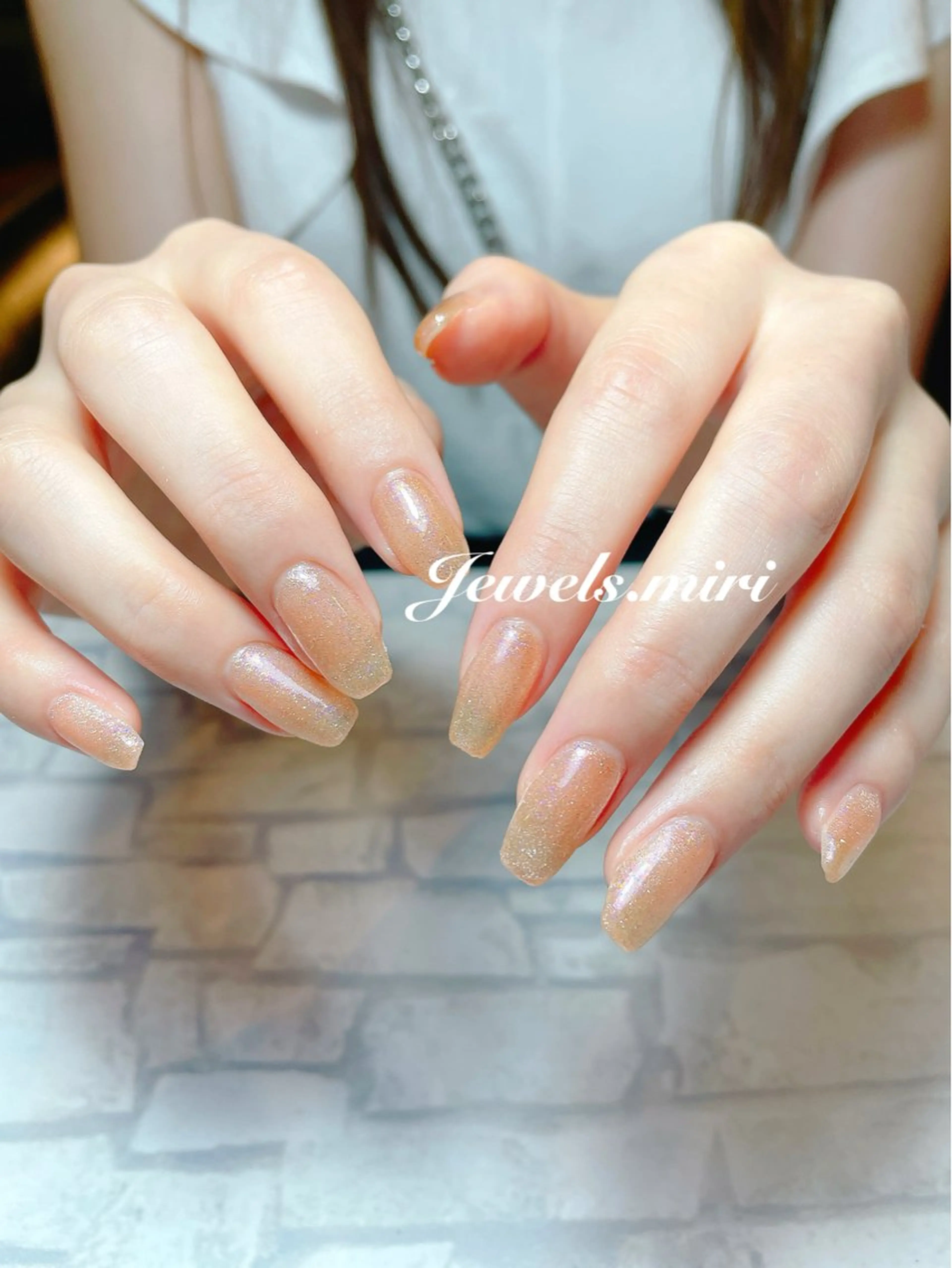 ネイル アートネイル マグネットネイル オフィスネイル ワンカラーネイル シンプルネイル Jewels nail lily 白楽所属・ネイルサロン Jewels Mのネイルデザイン