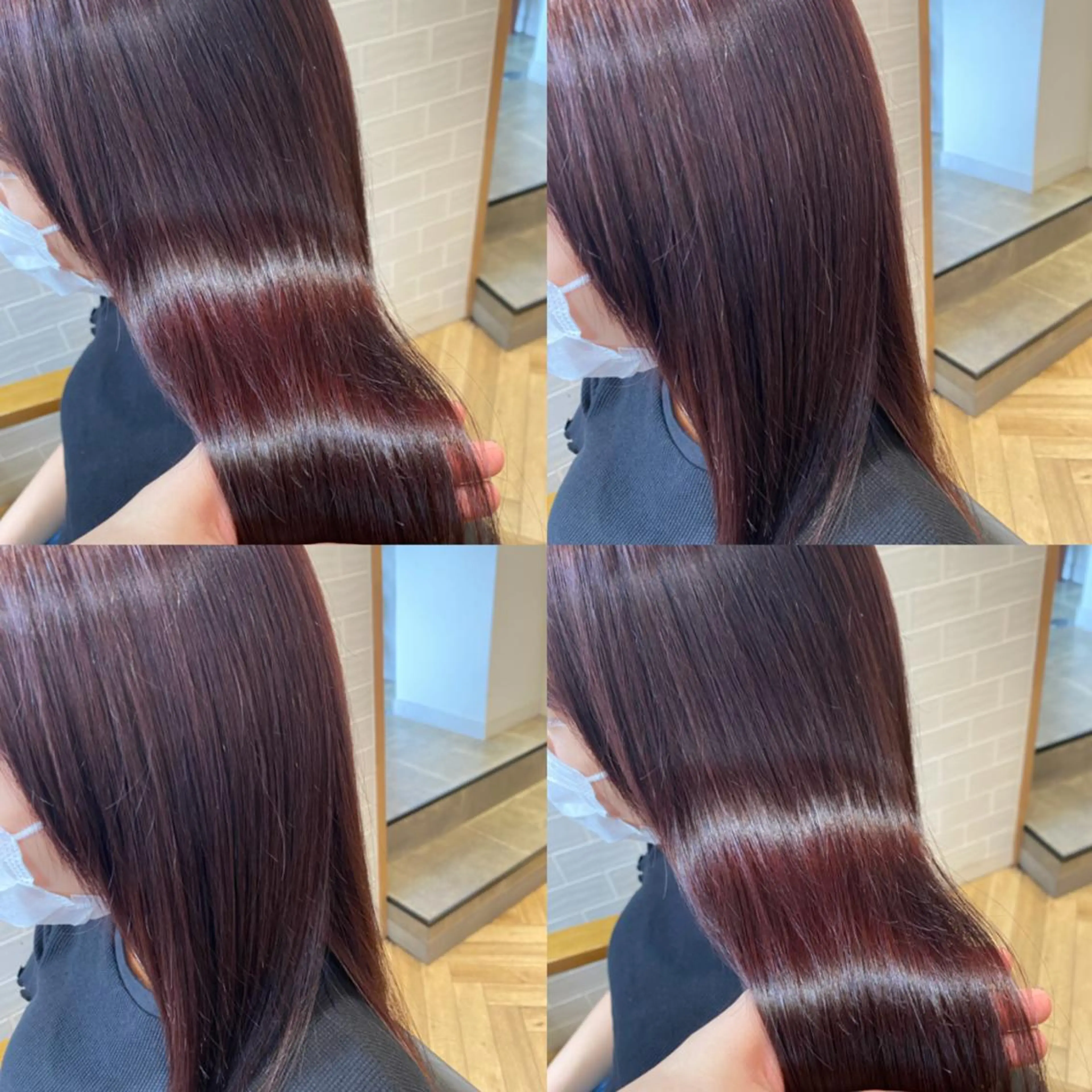 ロング カラー ブリーチ イルミナカラー ブリーチなしカラー ピンクカラー 艶カラー/韓国顔周り 🎀mamiのヘアスタイル