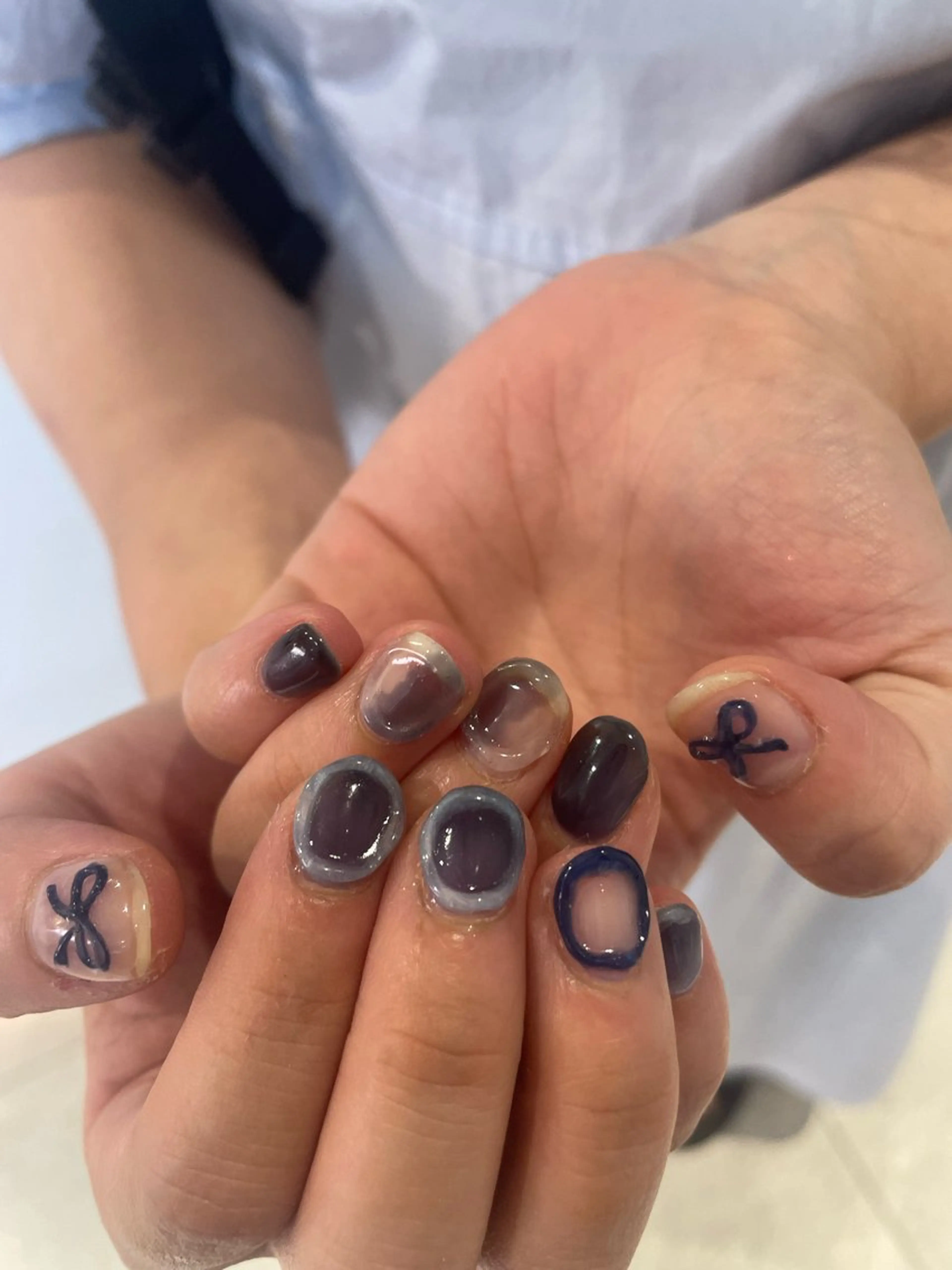 ネイル ハンドネイル 🌟暖色系ハイトーン 🌟AIのヘアスタイル