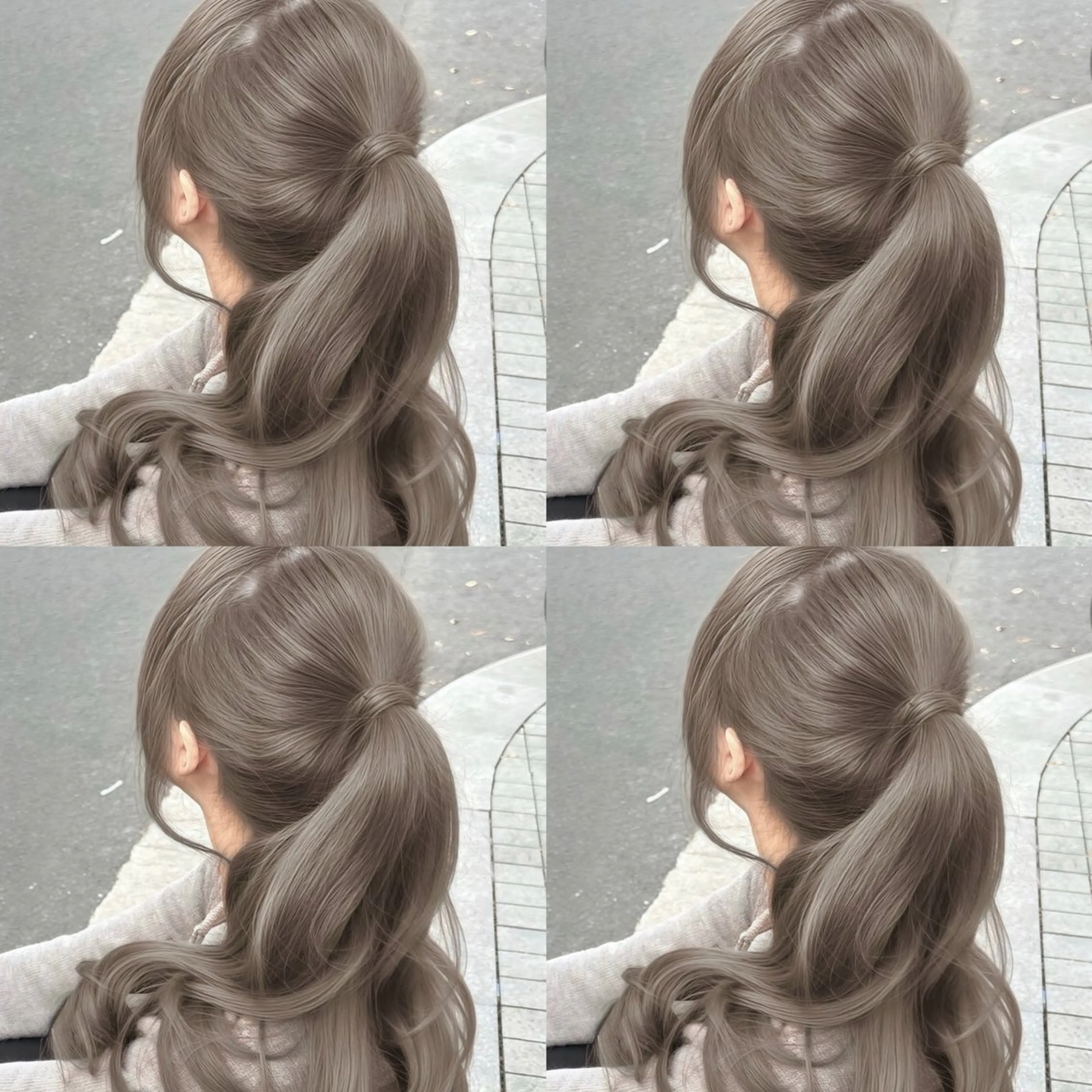 ミディアム ヘアカラー トリートメント ヘッドスパ 透明感♡グレージュ ♡ミルクティー♡のヘアスタイル