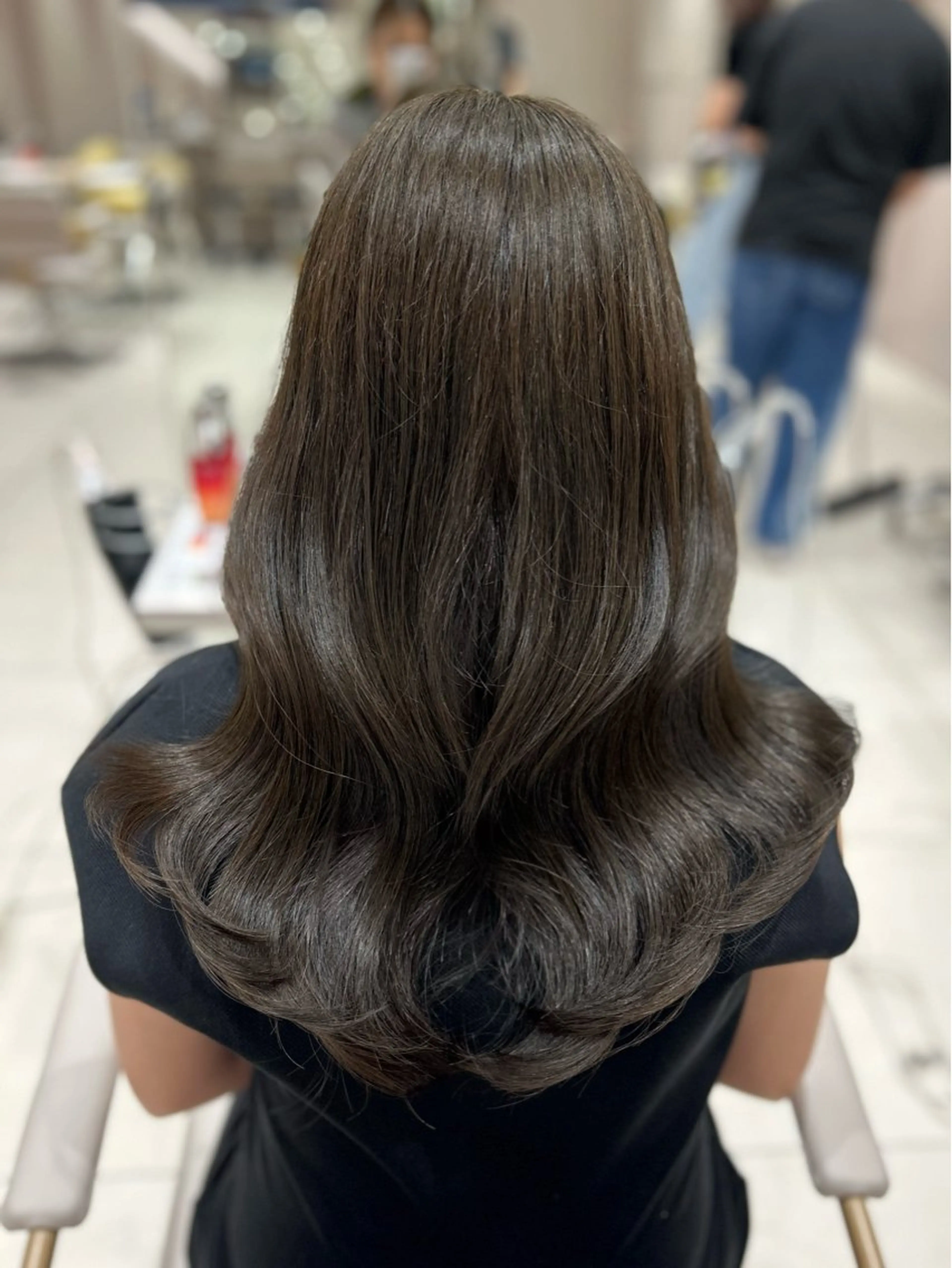 ロング カラー 透明感カラー グレージュ カット ヘアカラー トリートメント 髙木美緒🌿 レイヤー/アレンジのヘアスタイル