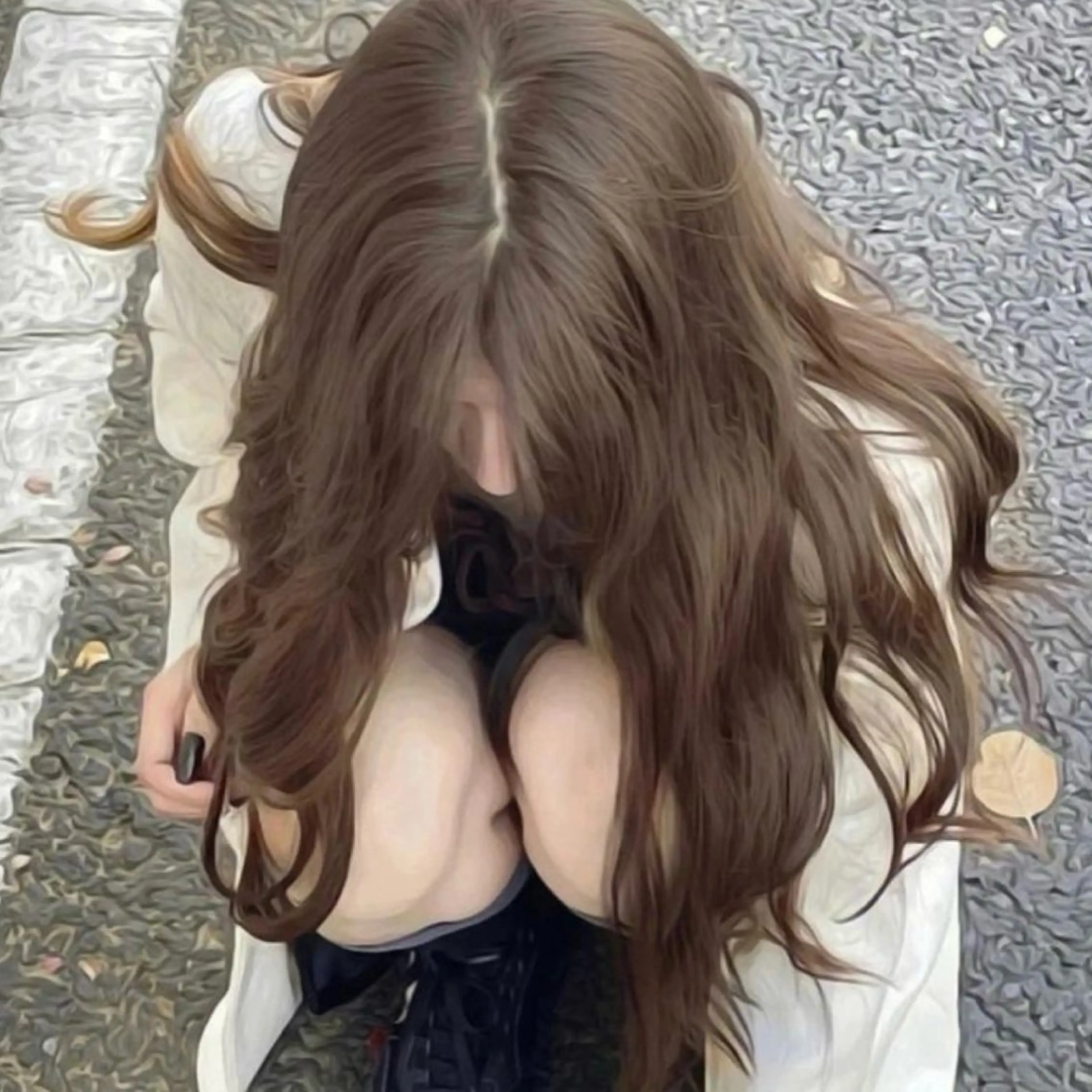 ロング レイヤー/縮毛矯正 🌹大人韓国 芹奈のヘアスタイル