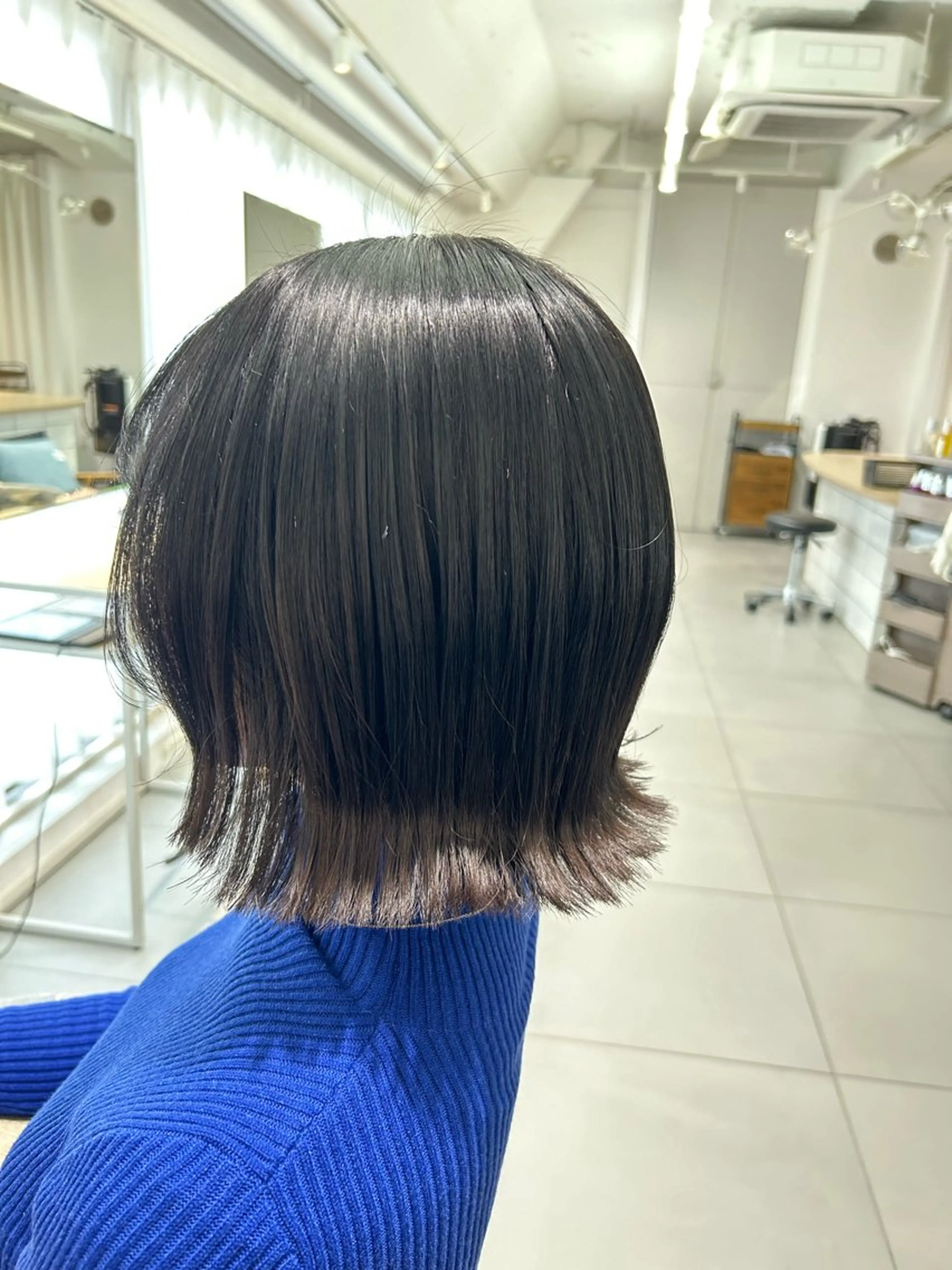 ミディアム ボブ 外ハネヘア カット 🌿池袋ボブ/美髪 縮毛矯正taigaのヘアスタイル